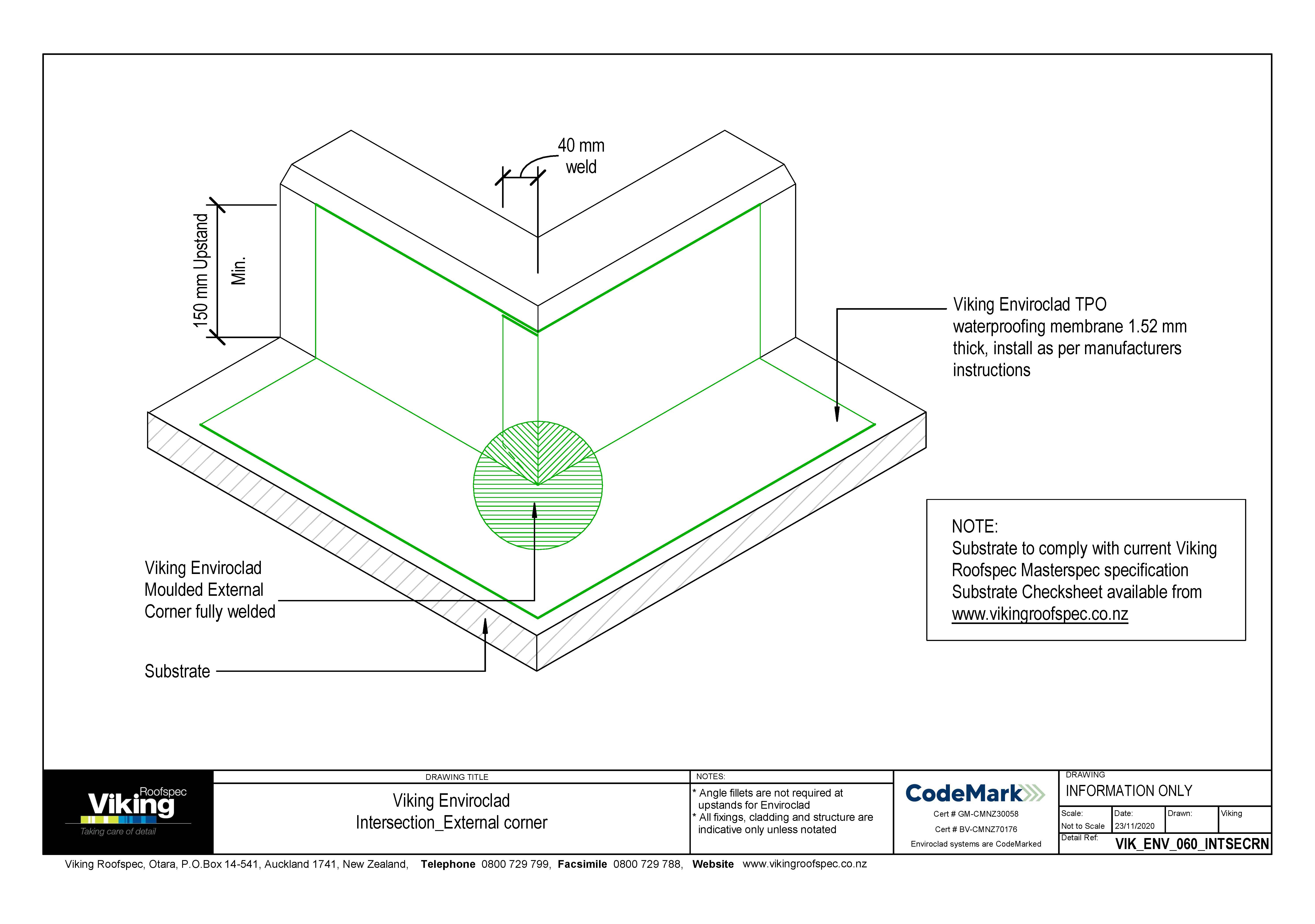 Intersection - External Corner 060