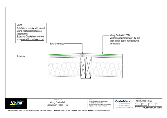Nz Building Code Intersecting Ridge Caps Enviroclad TPO - Details and Documents | Waterproofing & Roofing Systems