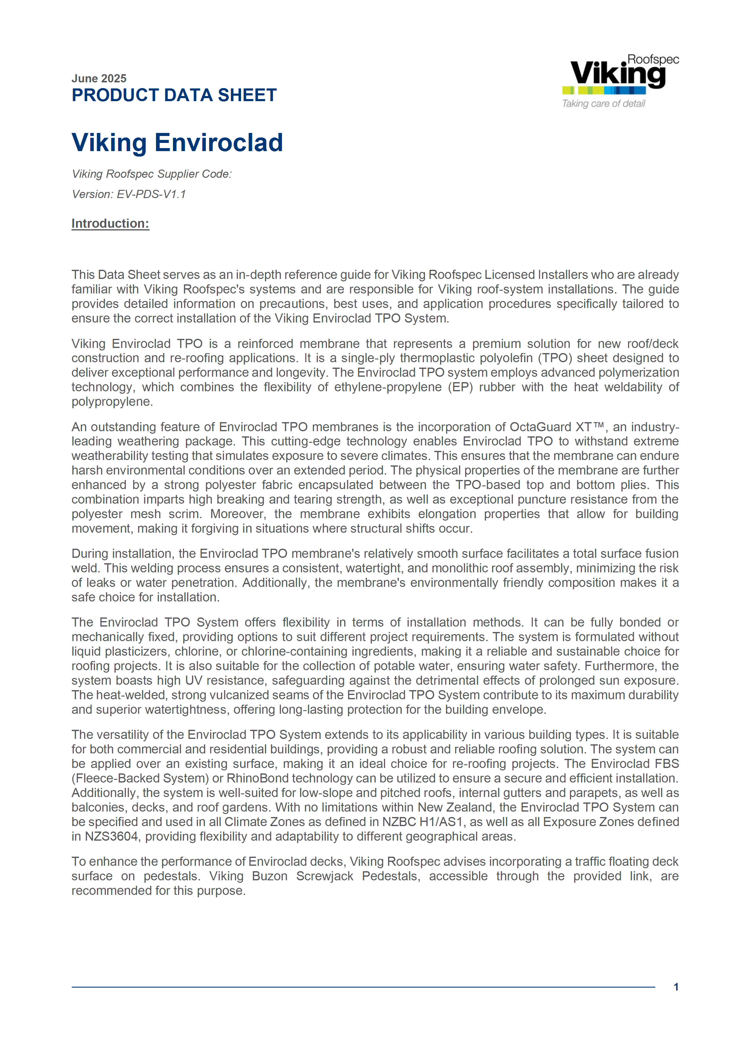 Enviroclad Product Data Sheet