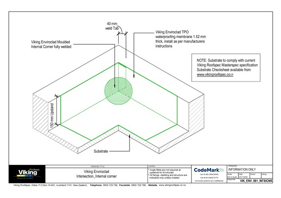 Nz Building Code Intersecting Ridge Caps Enviroclad TPO - Details and Documents | Waterproofing & Roofing Systems