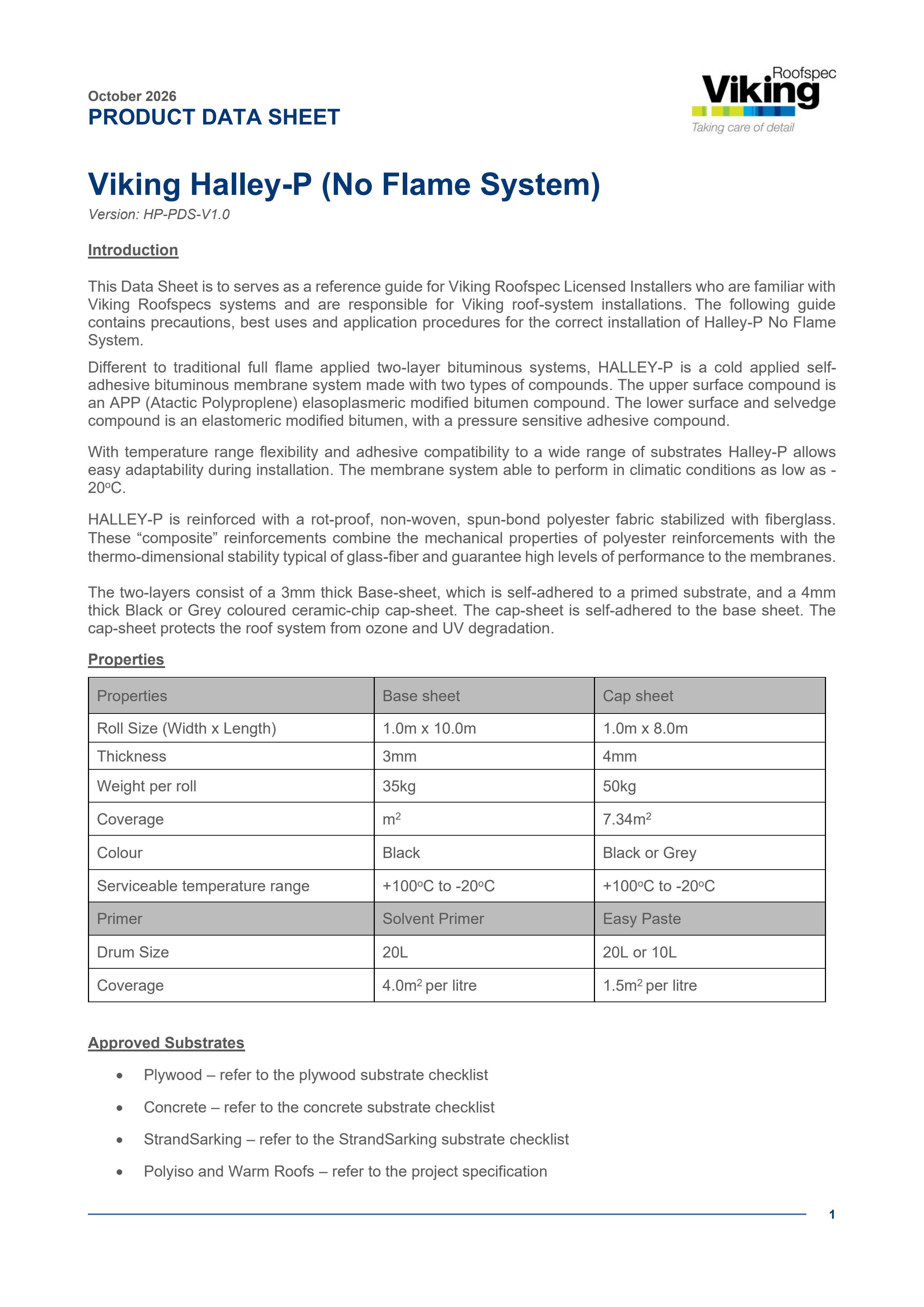 Viking Halley-P Product Data Sheet V1.1 2026
