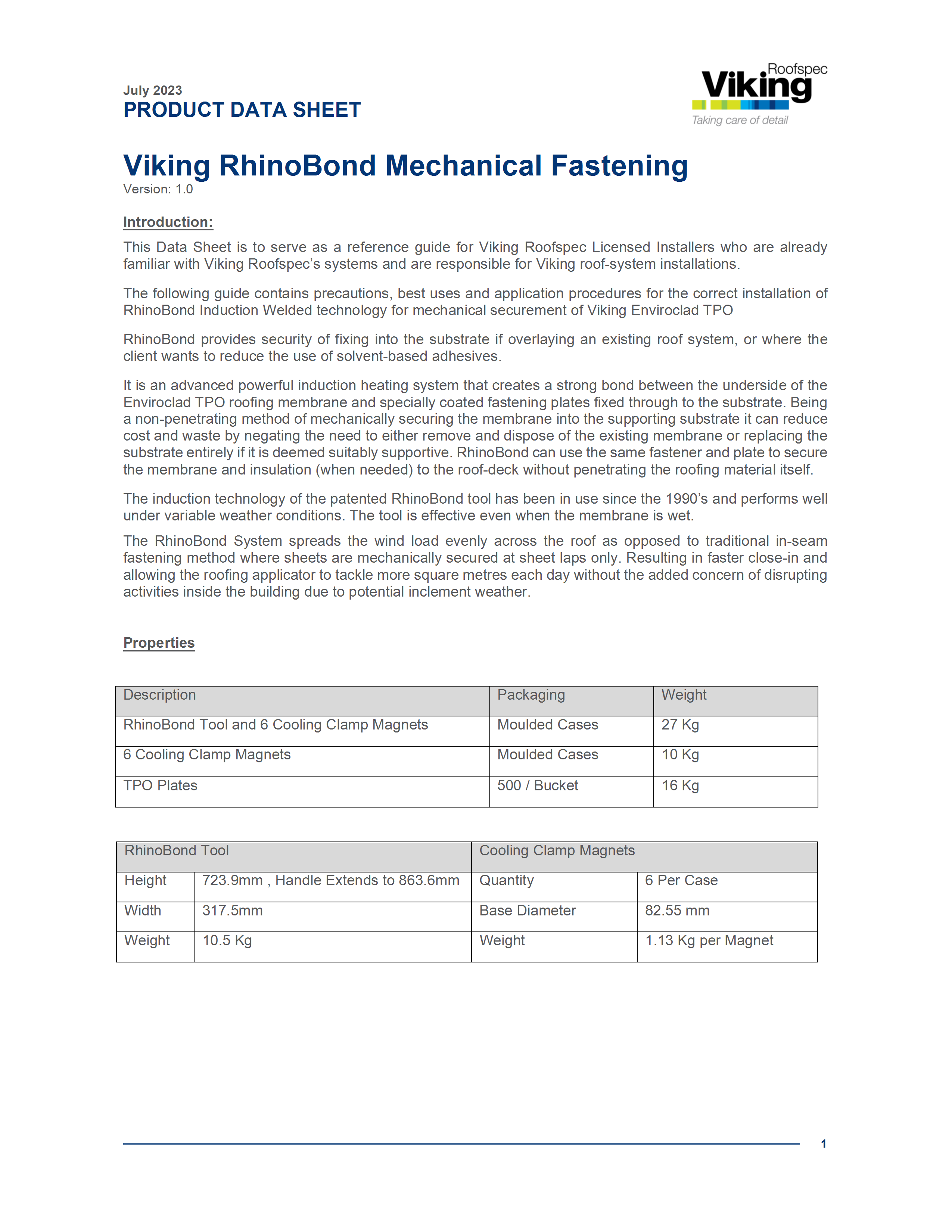 Rhinobond Product Data Sheet 
