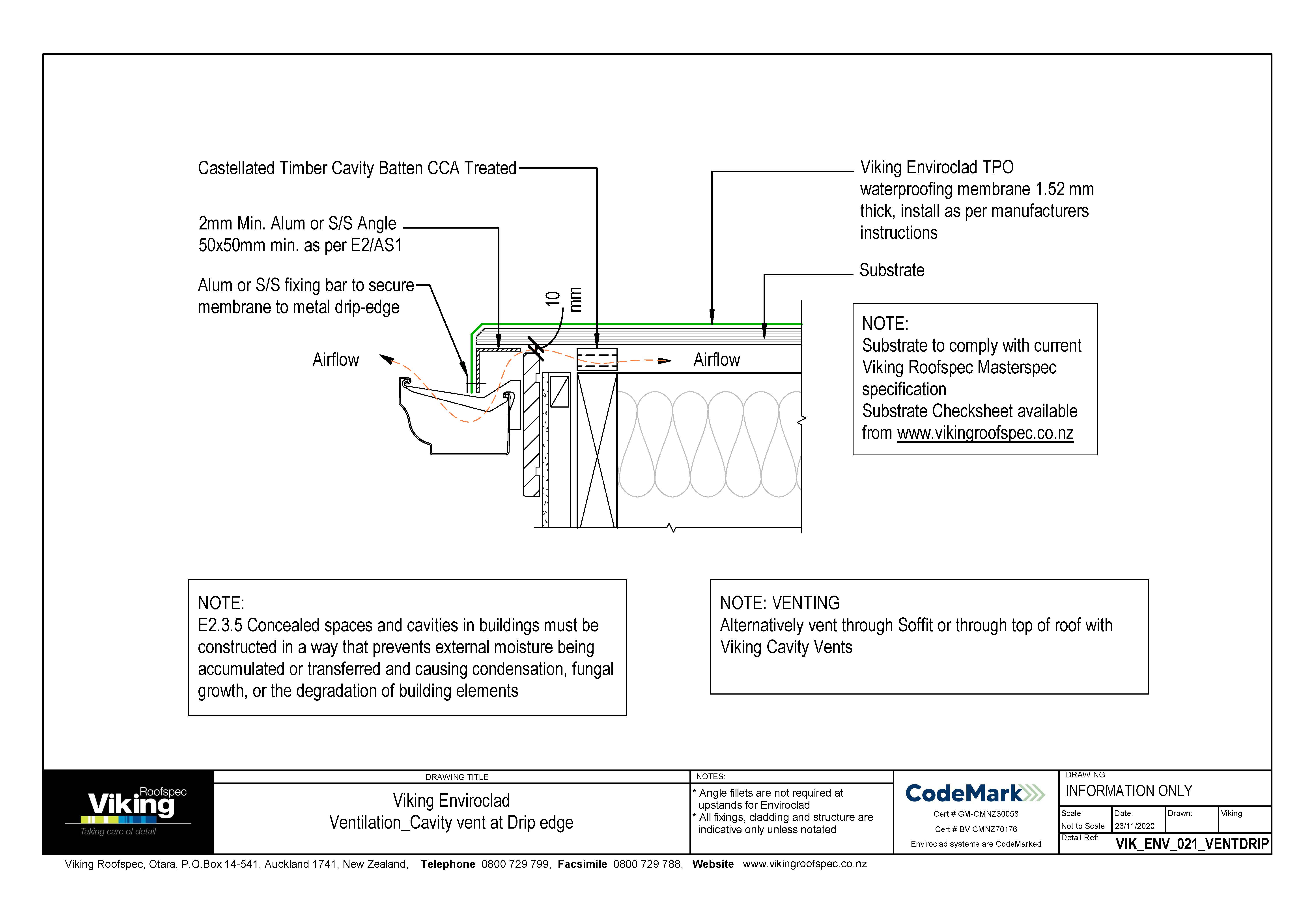 Ventilation Cavity Vent at Dripedge 021