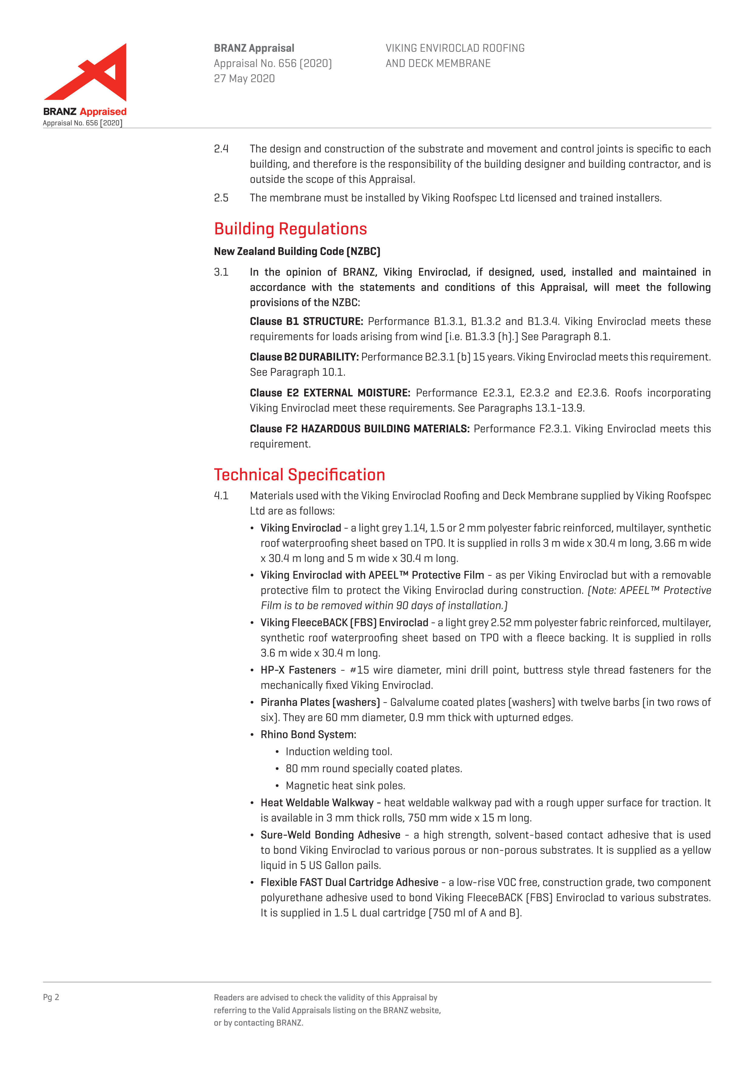 Enviroclad BRANZ Appraisal 2025