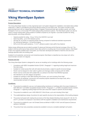Securespan Pdf WarmSpan - Details and Documents | Waterproofing & Roofing Systems