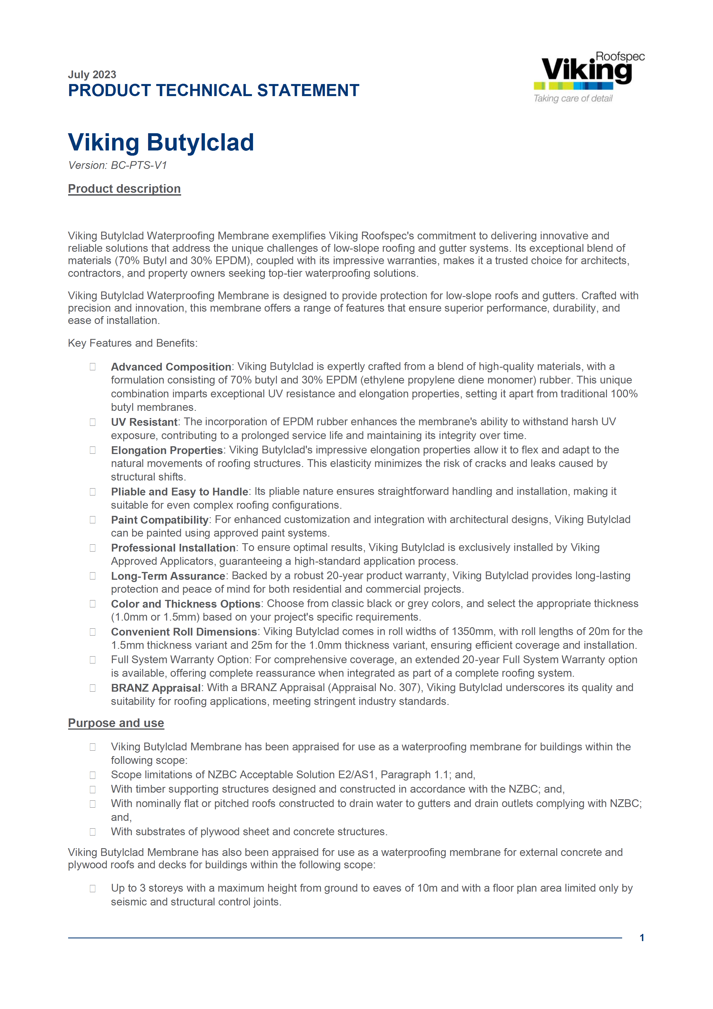 Viking Butylclad PTS