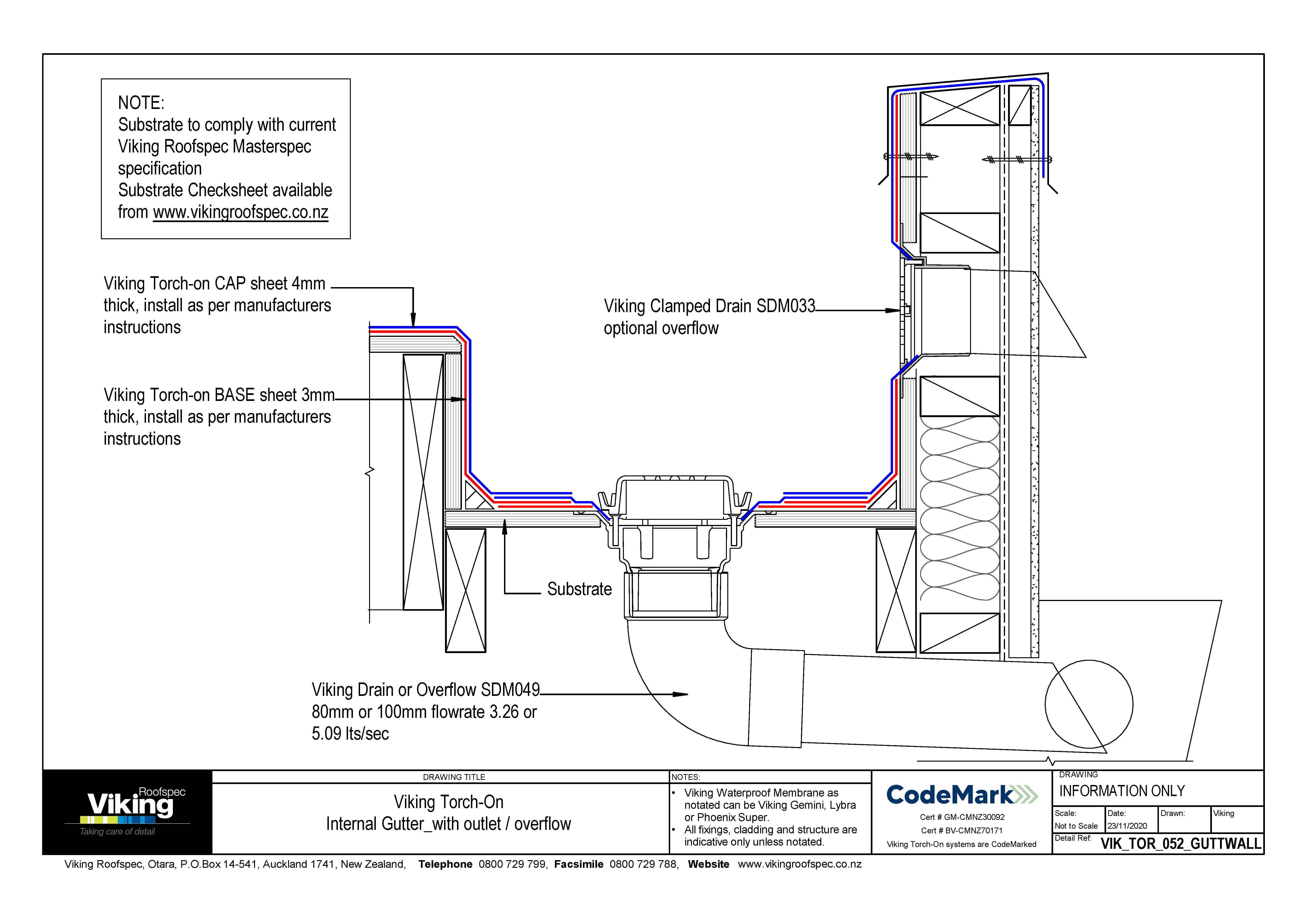 Internal Gutter with Outlet / Overflow 052