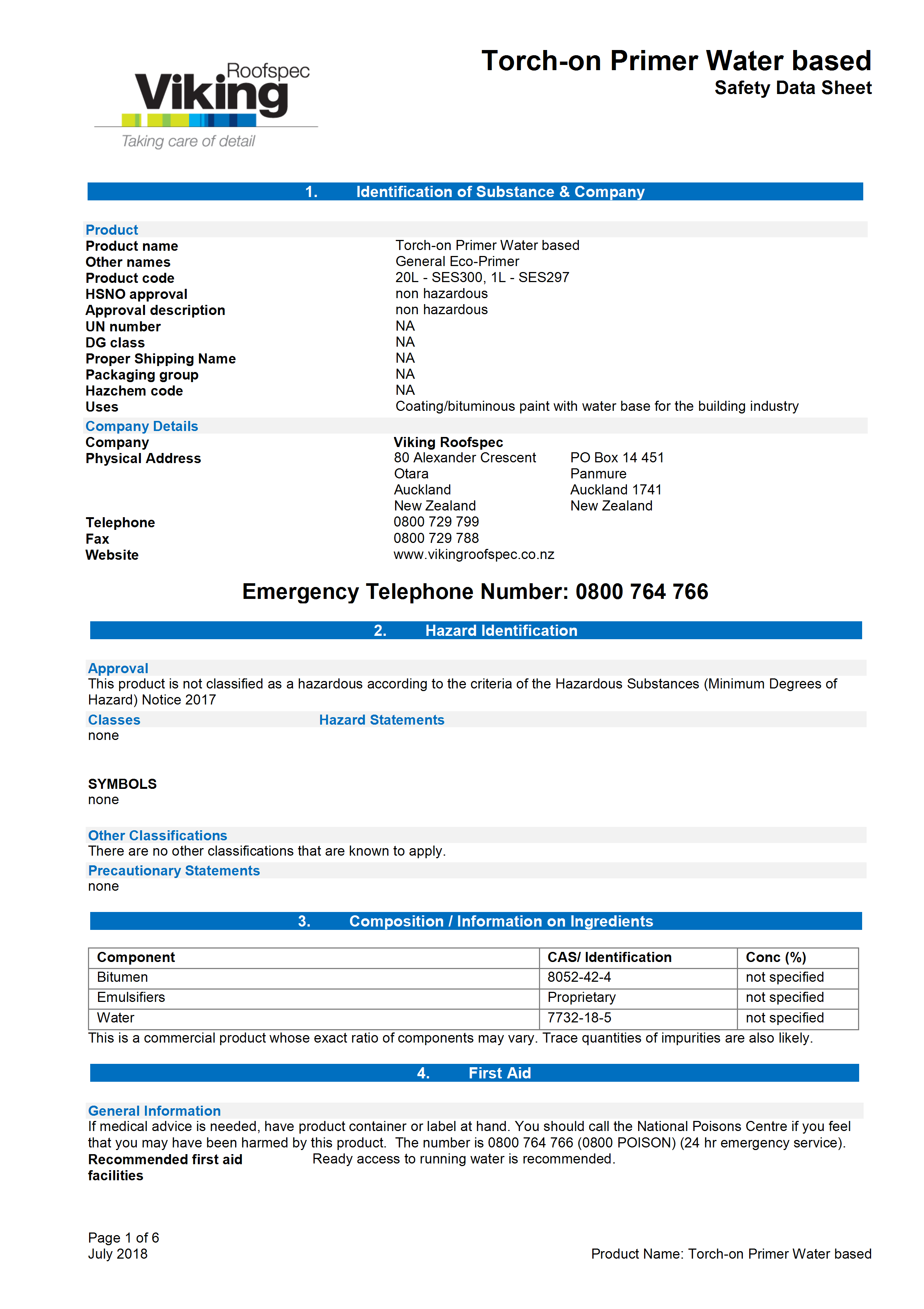 General Ecoprimer MSDS