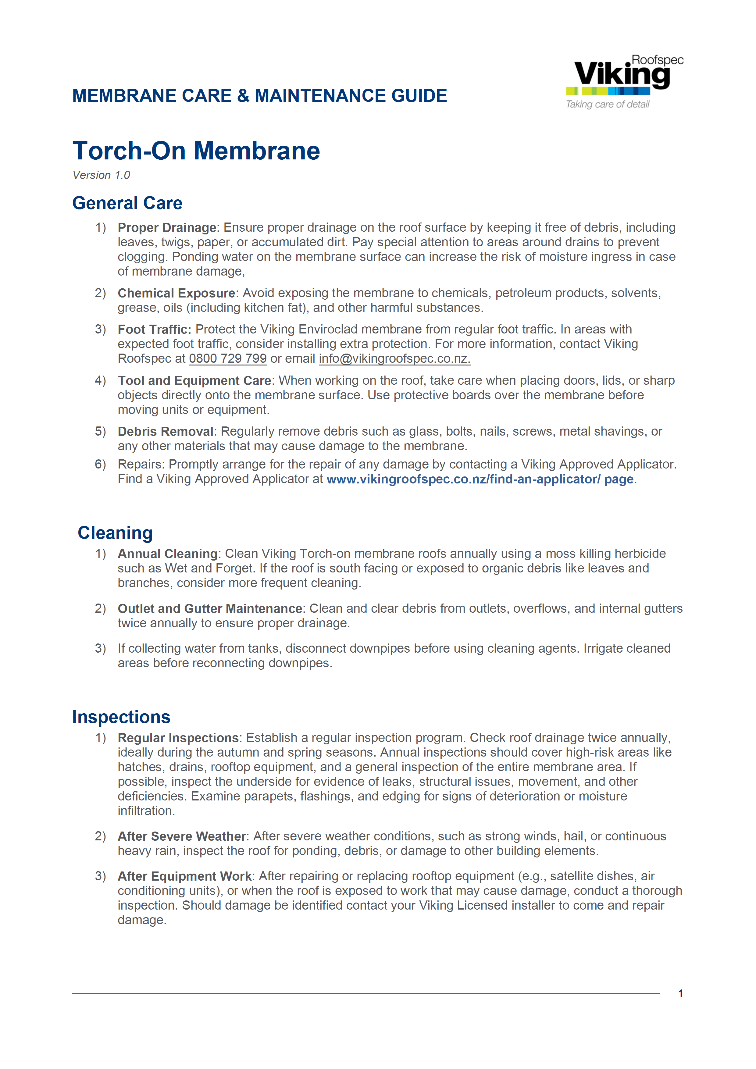 Torch-On Care and Maintenance Guide