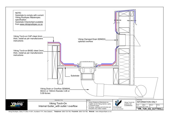 Internal Gutter with Outlet / Overflow 052 | Waterproofing & Roofing ...