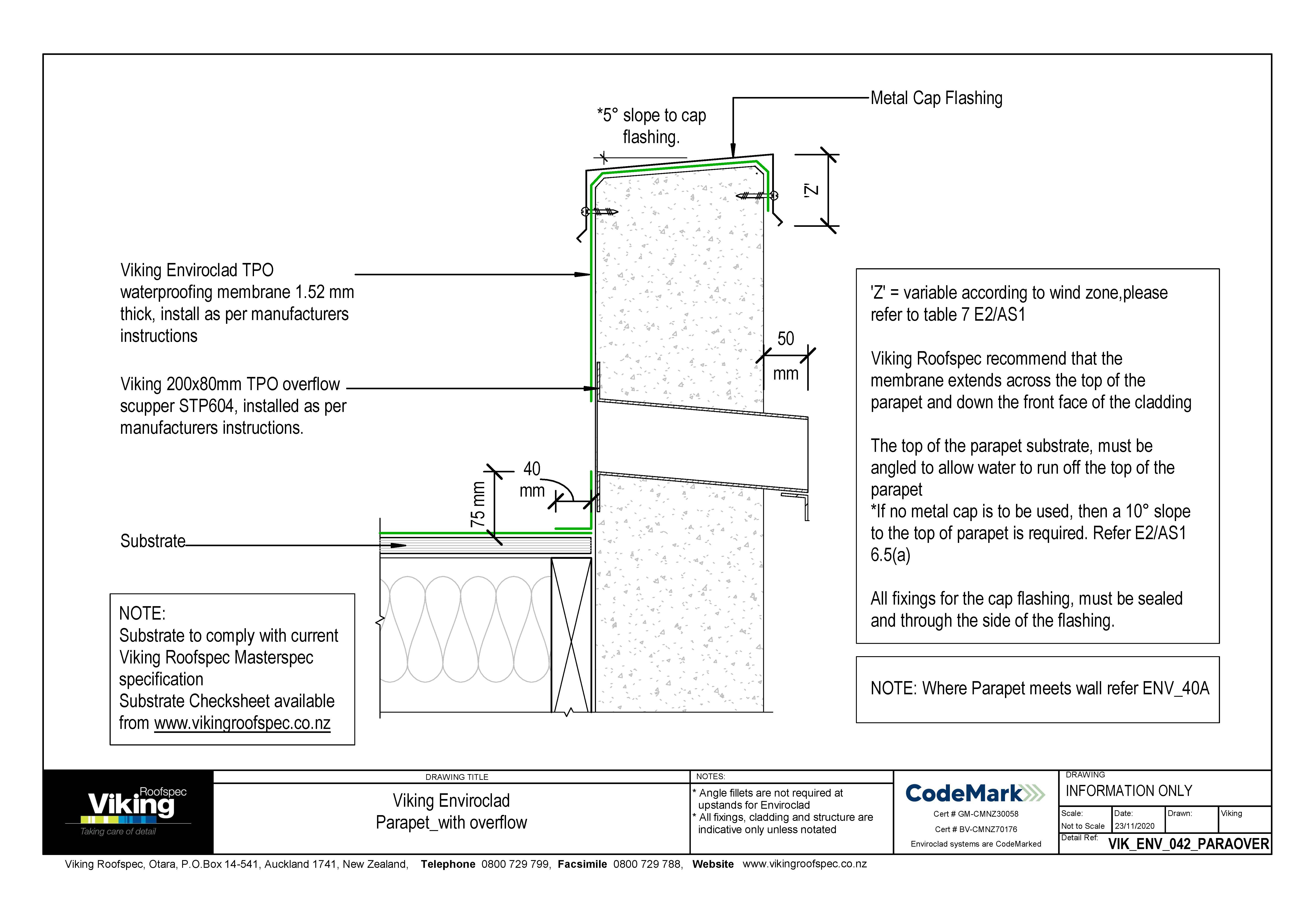 Parapet with Overflow 042