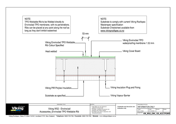 Accessories Enviro TPO Weldable Rib 120 | Waterproofing & Roofing Systems