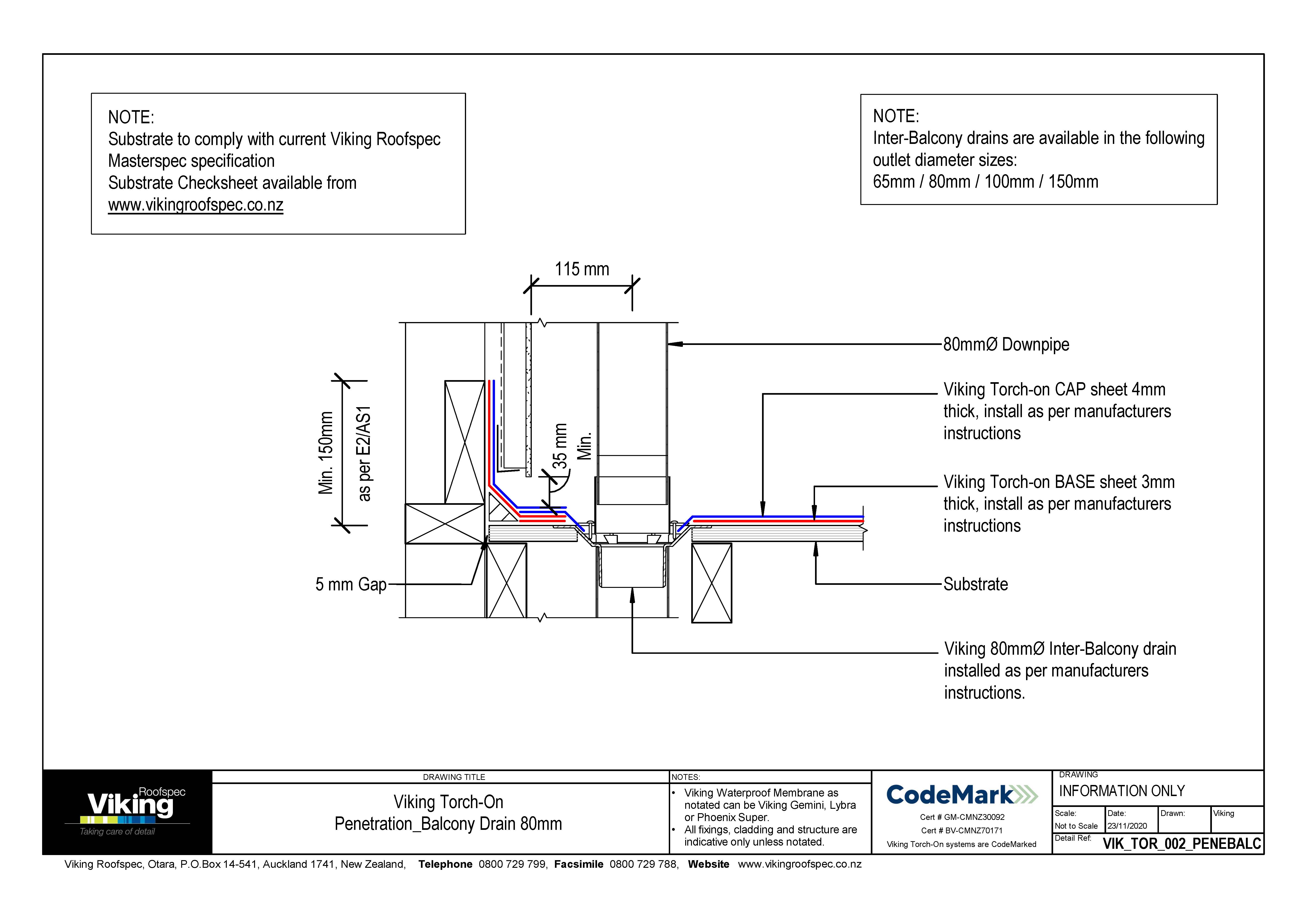 Balcony Drain 80mm 002
