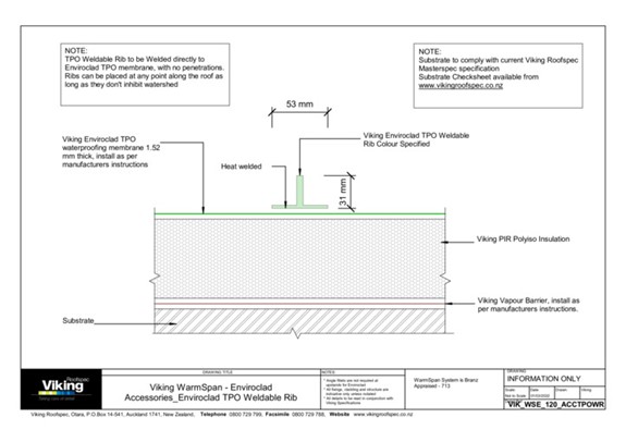 Accessories Enviro TPO Weldable Rib 120 | Waterproofing & Roofing Systems