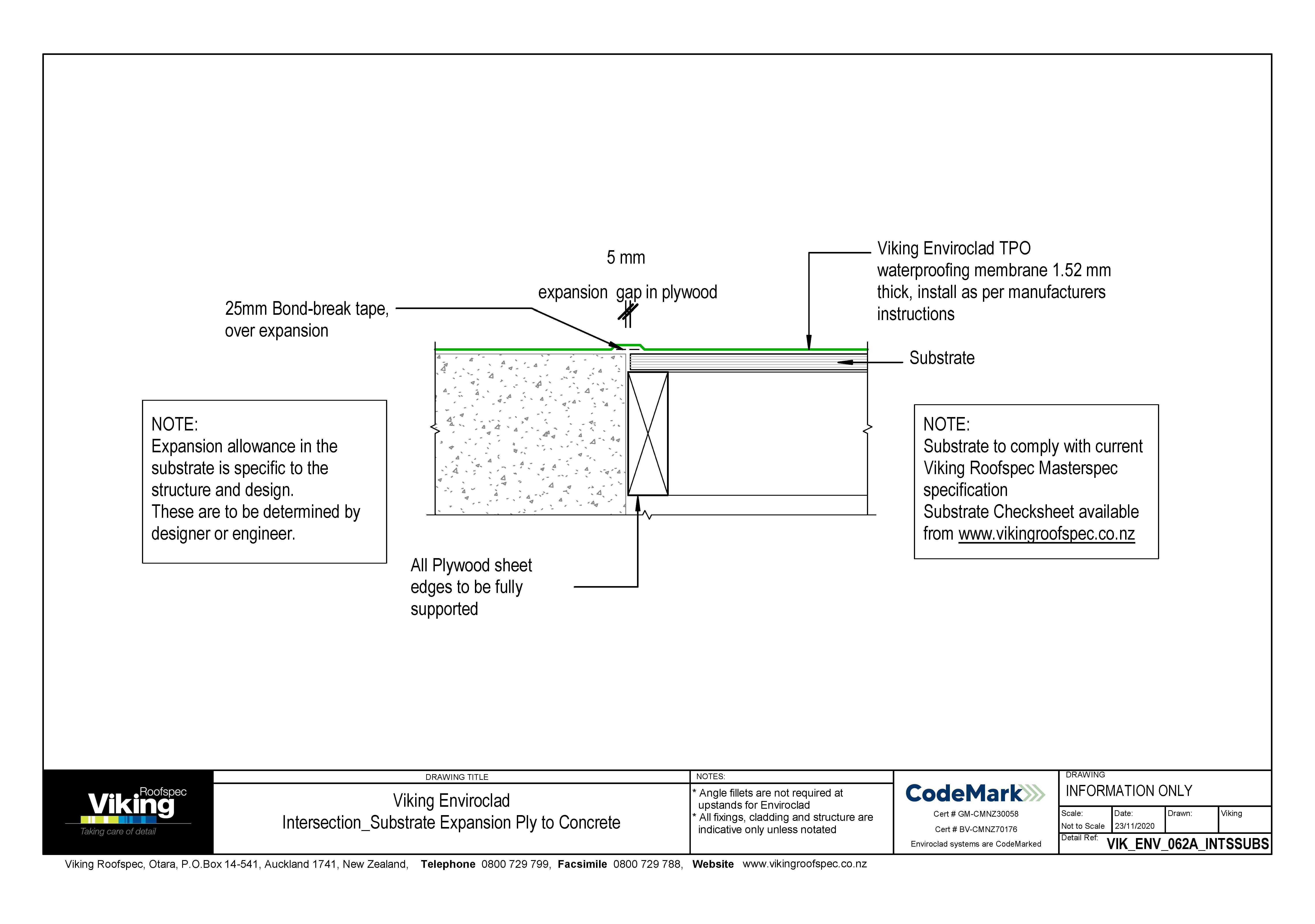 Intersection - Substrate Expansion Ply to Concrete 062a