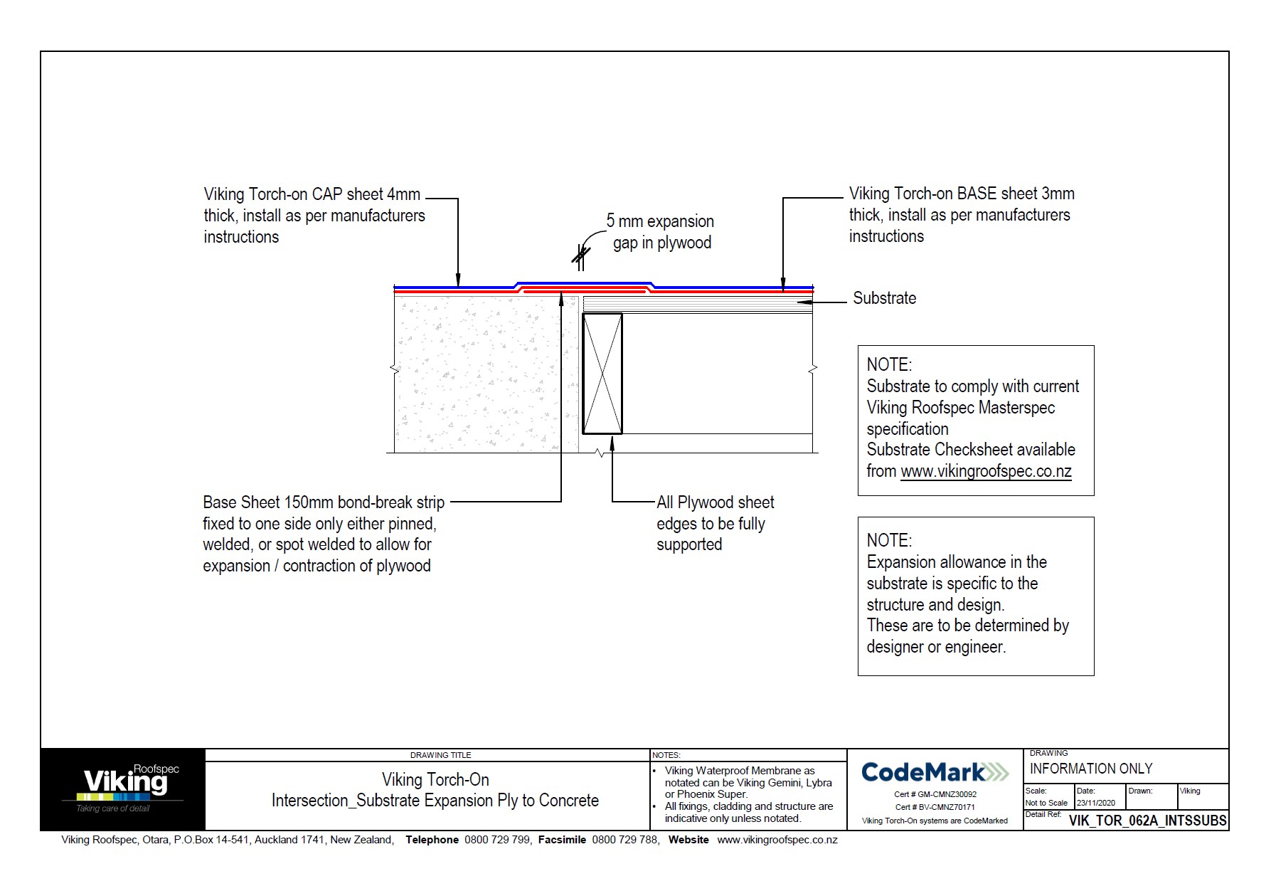 Intersection - Substrate Expansion Ply to Concrete 062a