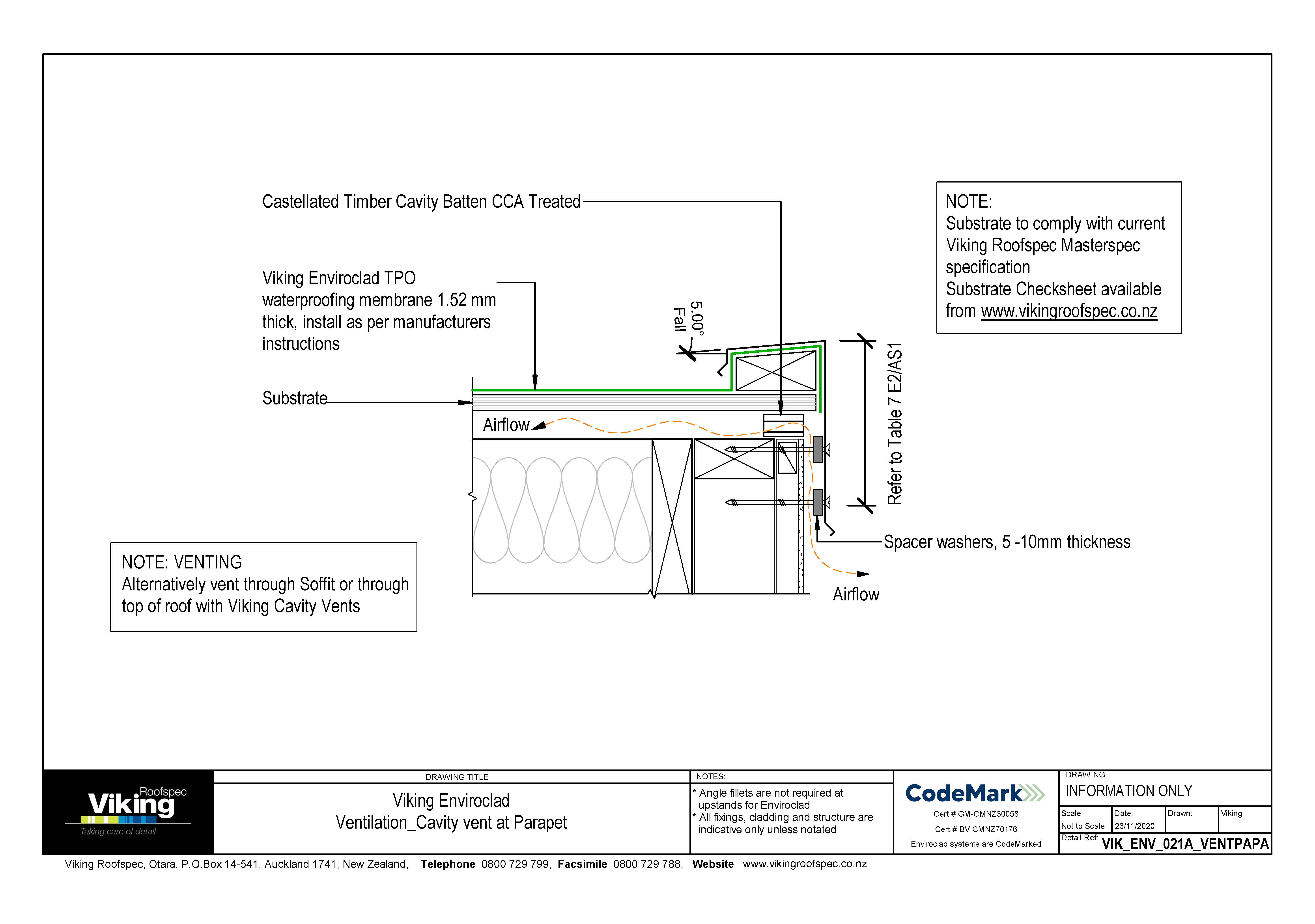 Ventilation Cavity Vent at Parapet 021a