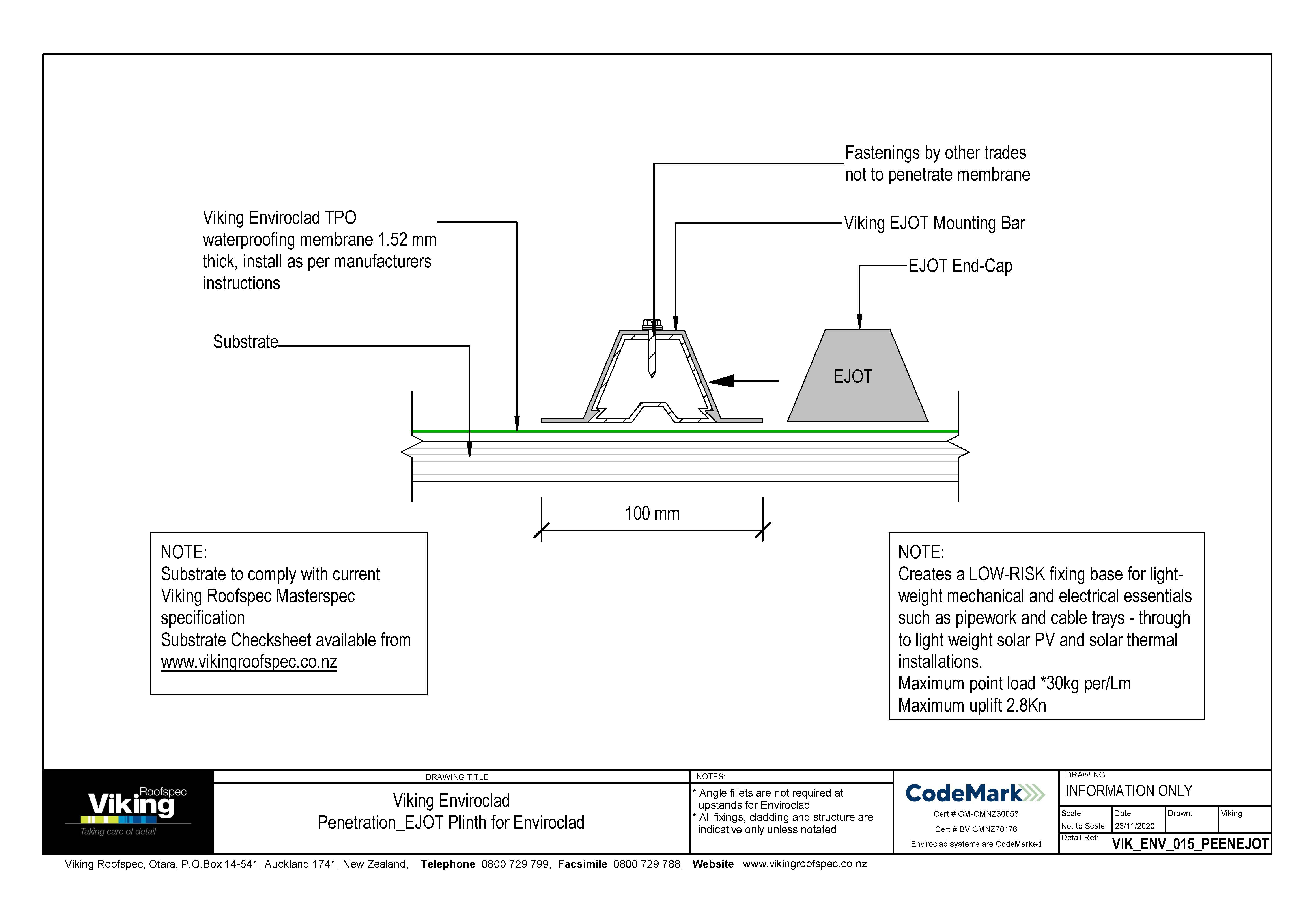 EJOT Plinth for Enviroclad 015