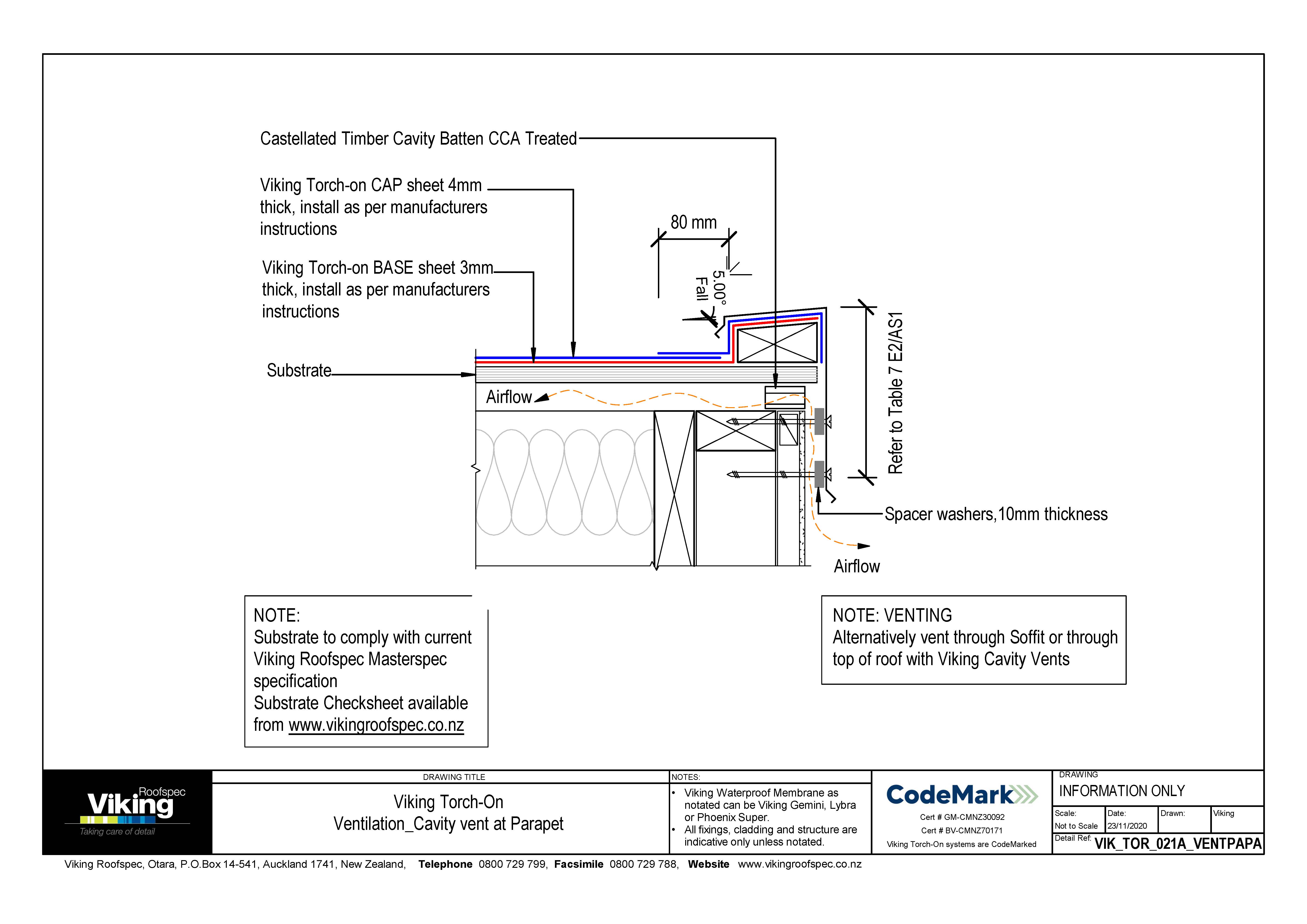 Ventilation Vent at Parapet 021a