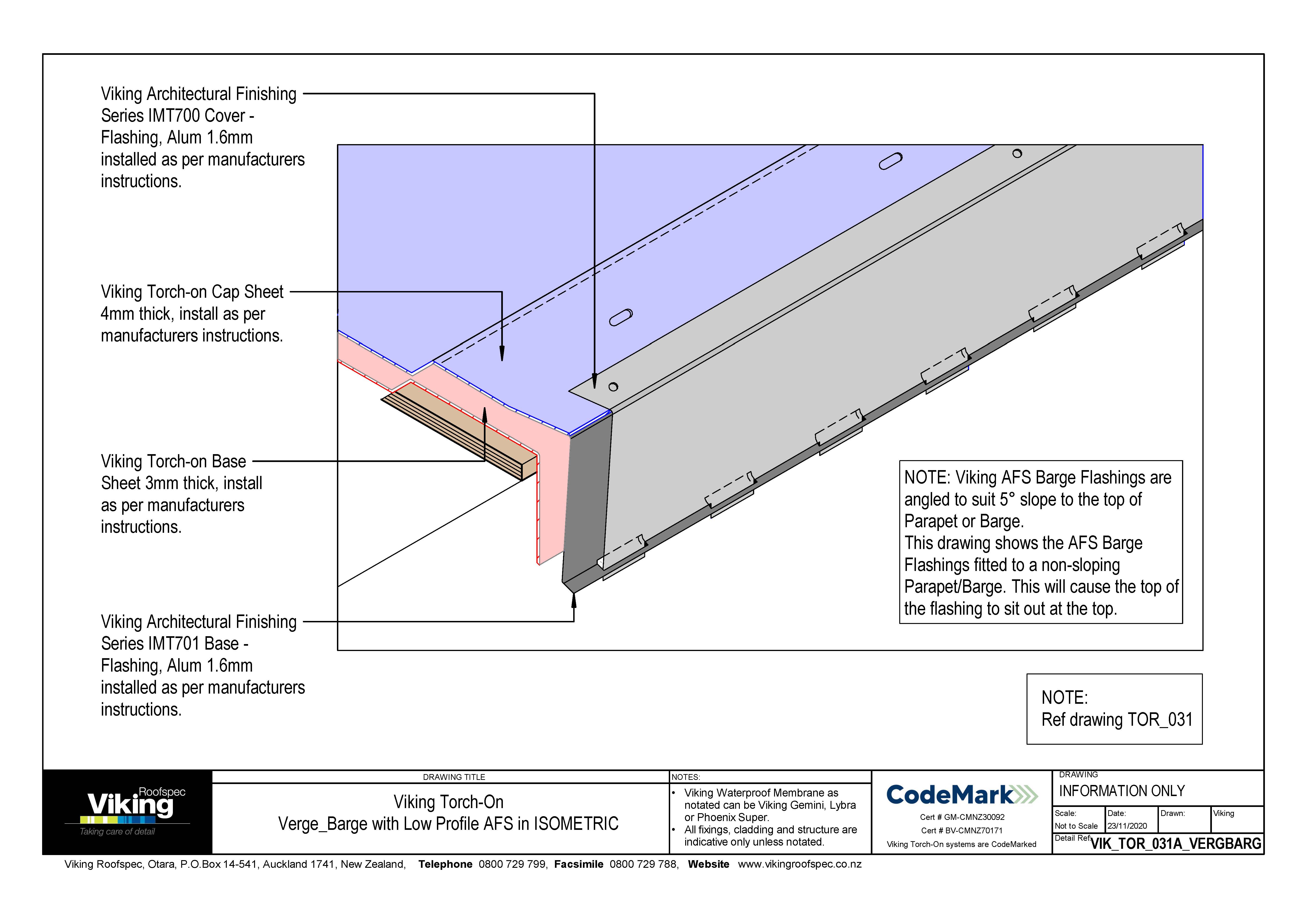 Verge Barge with Low-Profile AFS in Isometric 031a