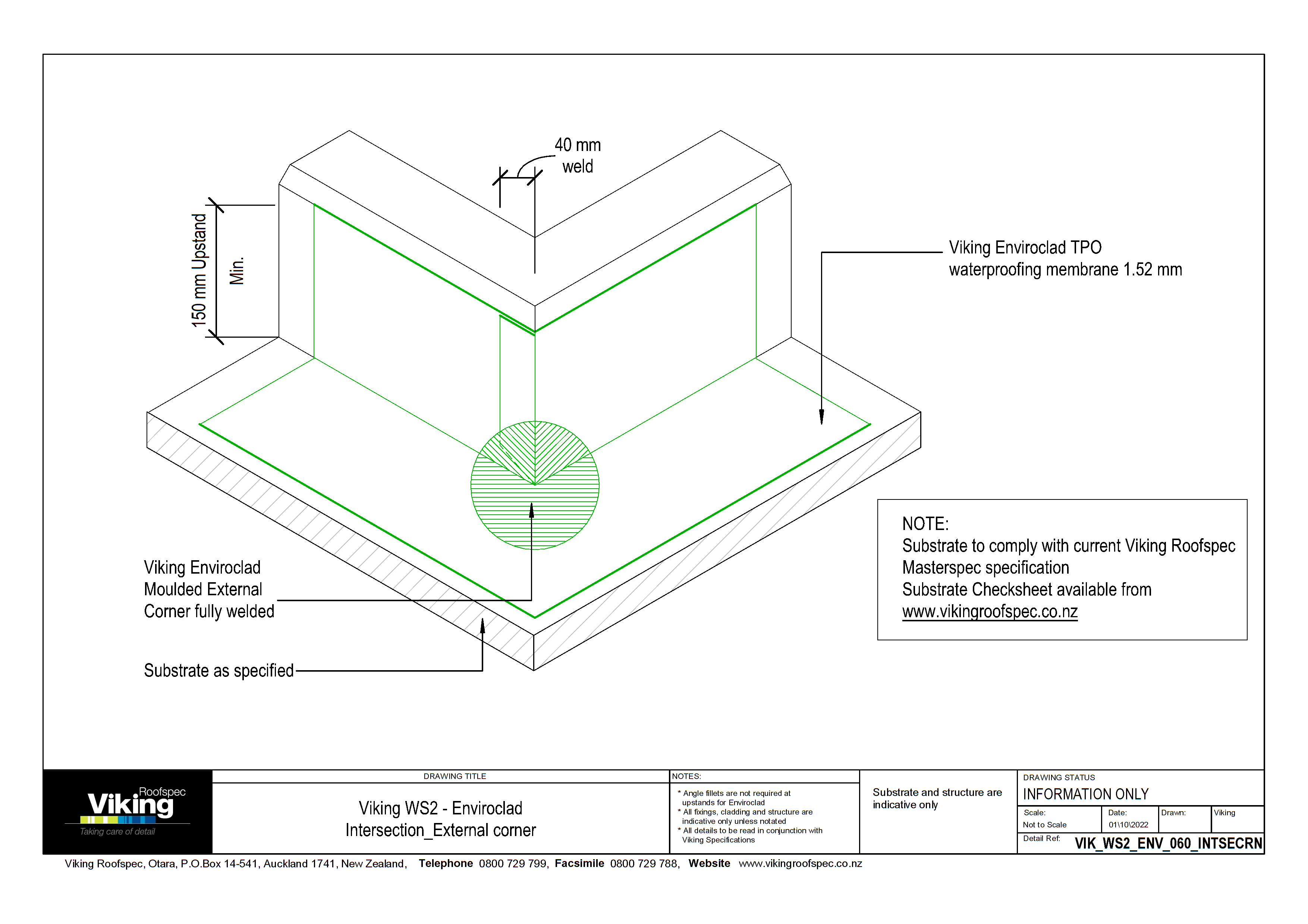Intersection - External Corner 060