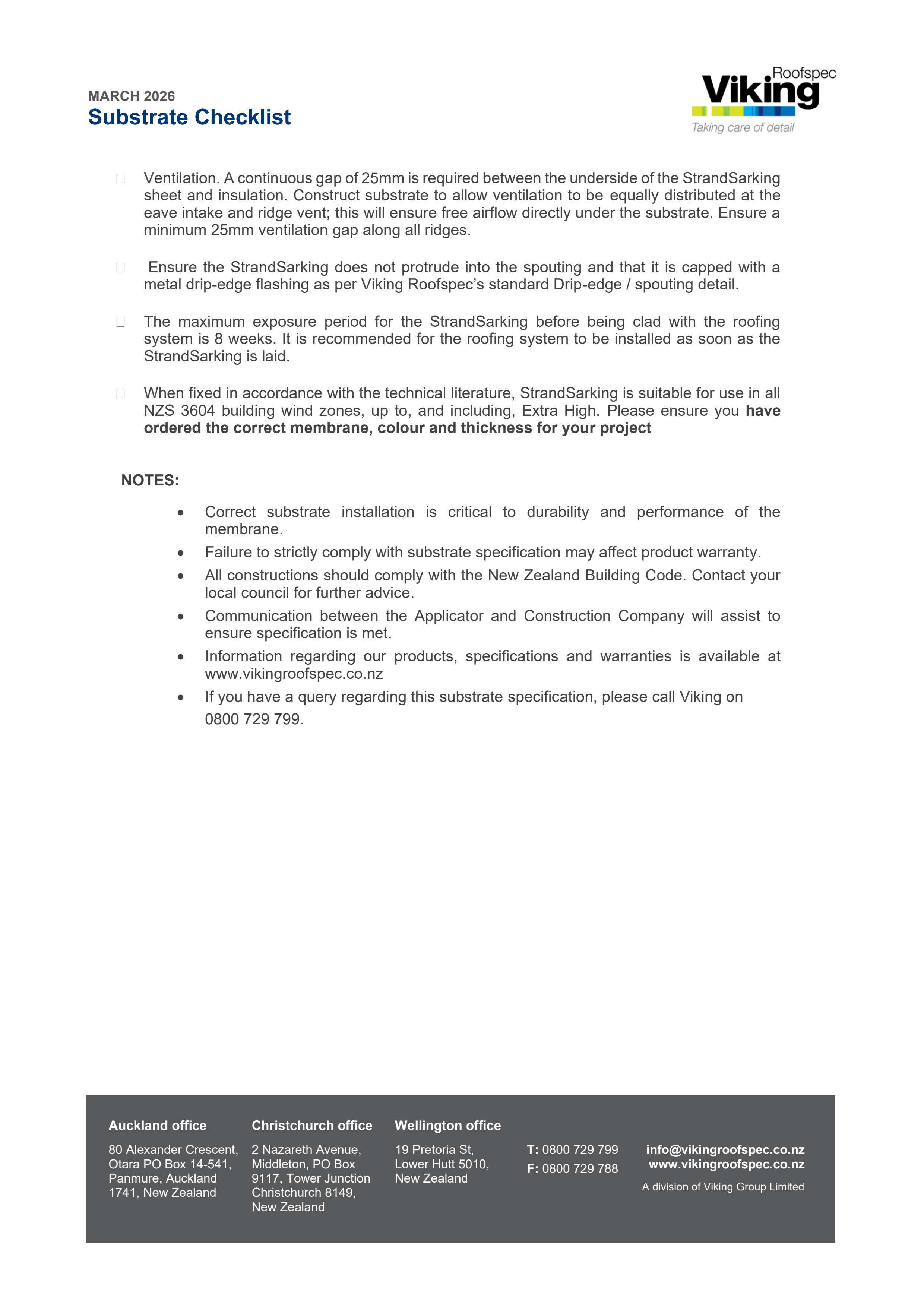 CertainTeed Substrate Checklist - Strandsarking V1.1