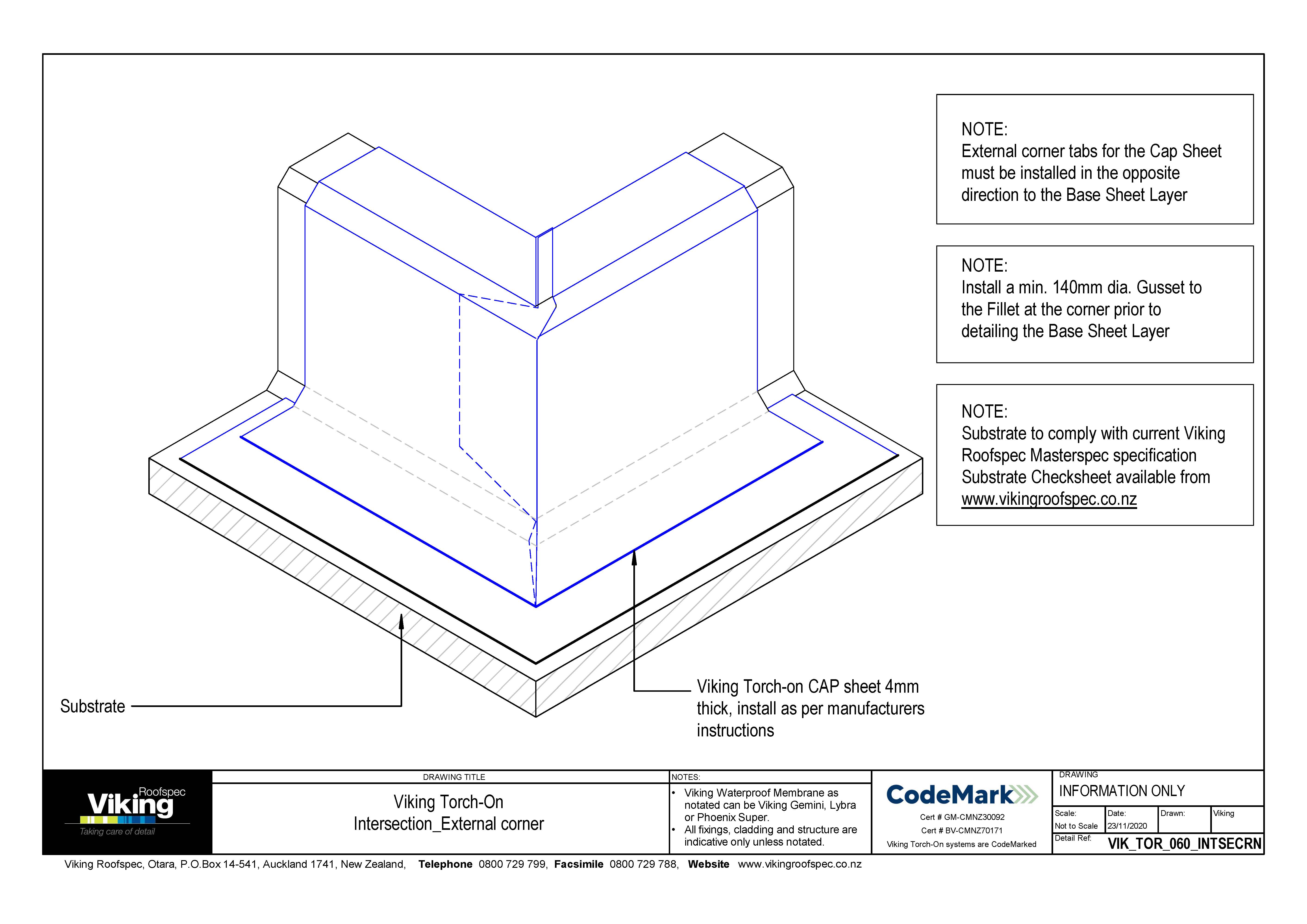 Intersection - External Corner 060
