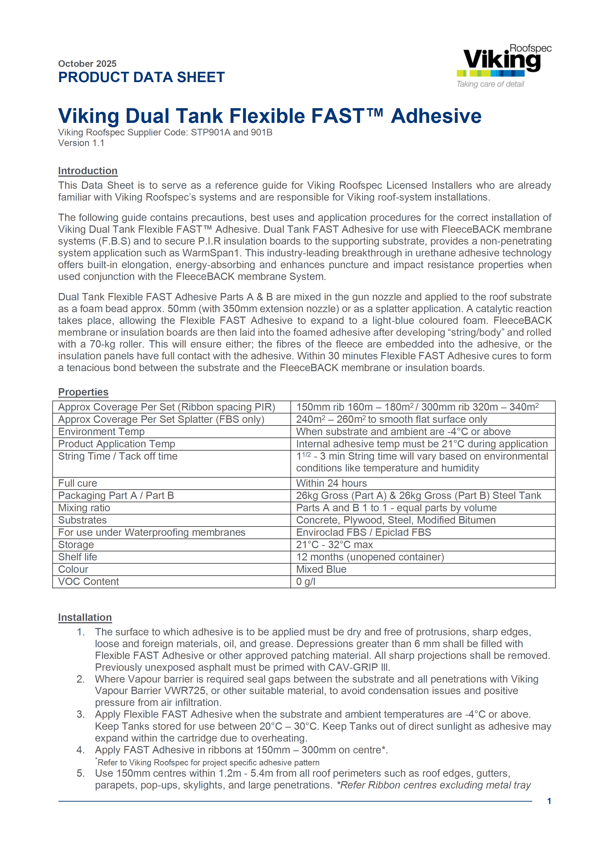 Viking Flexible FAST Dual Tank PDS V1.1