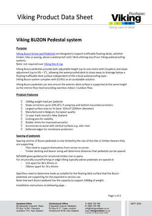 Viking Buzon Product Data Sheet