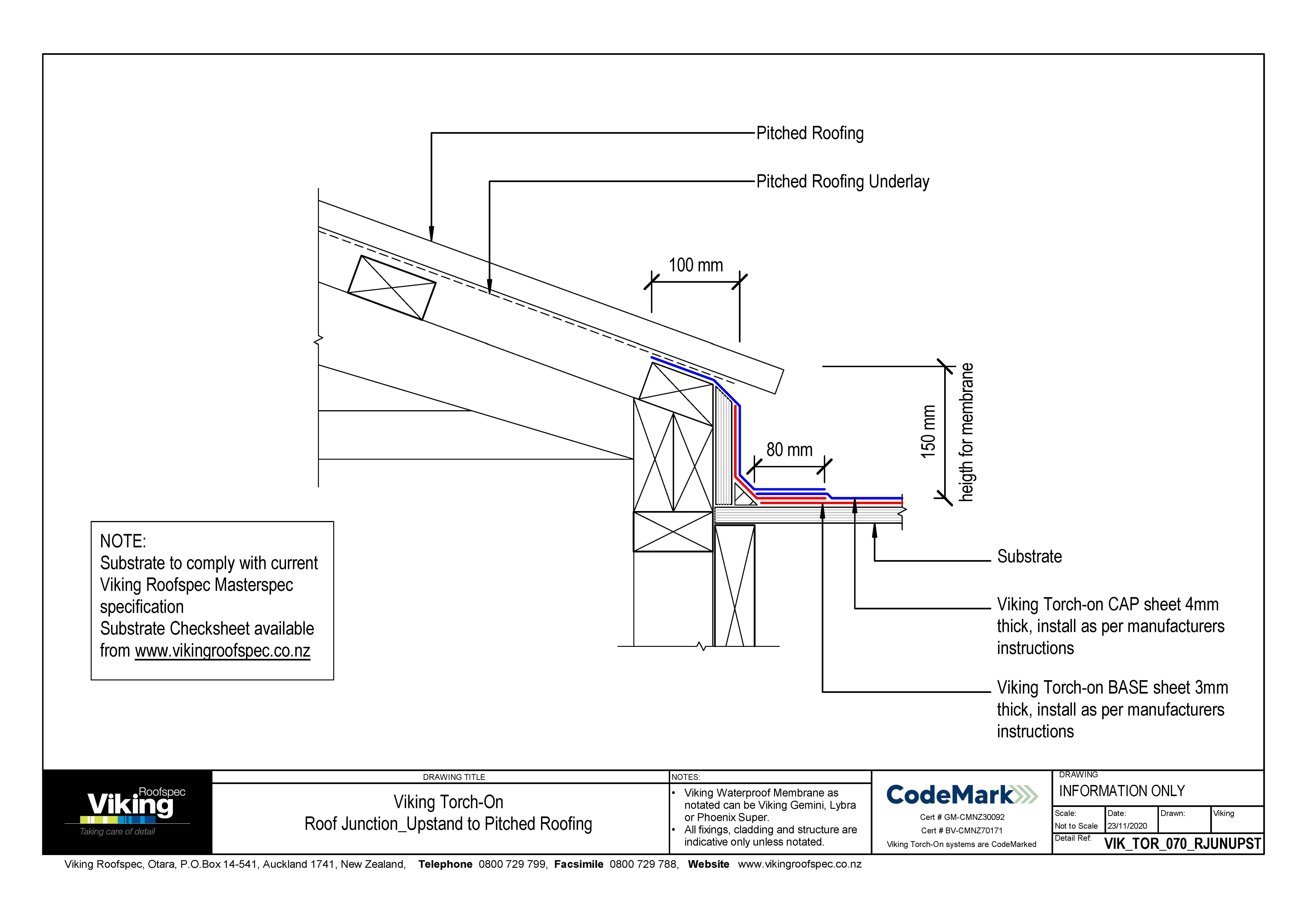 Junction - Upstand to Pitched Roofing 070