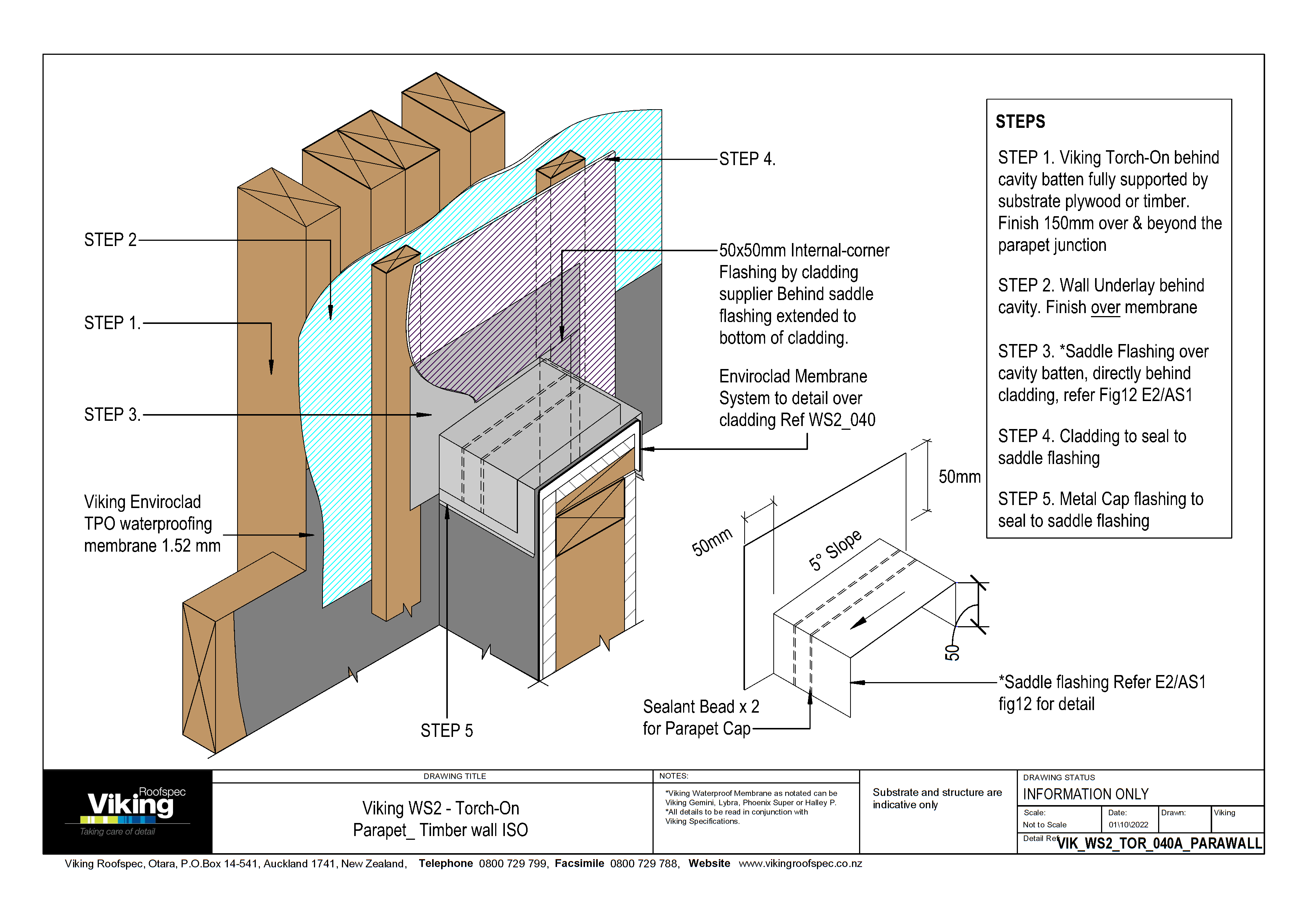 Parapet Timber Wall ISO 040a
