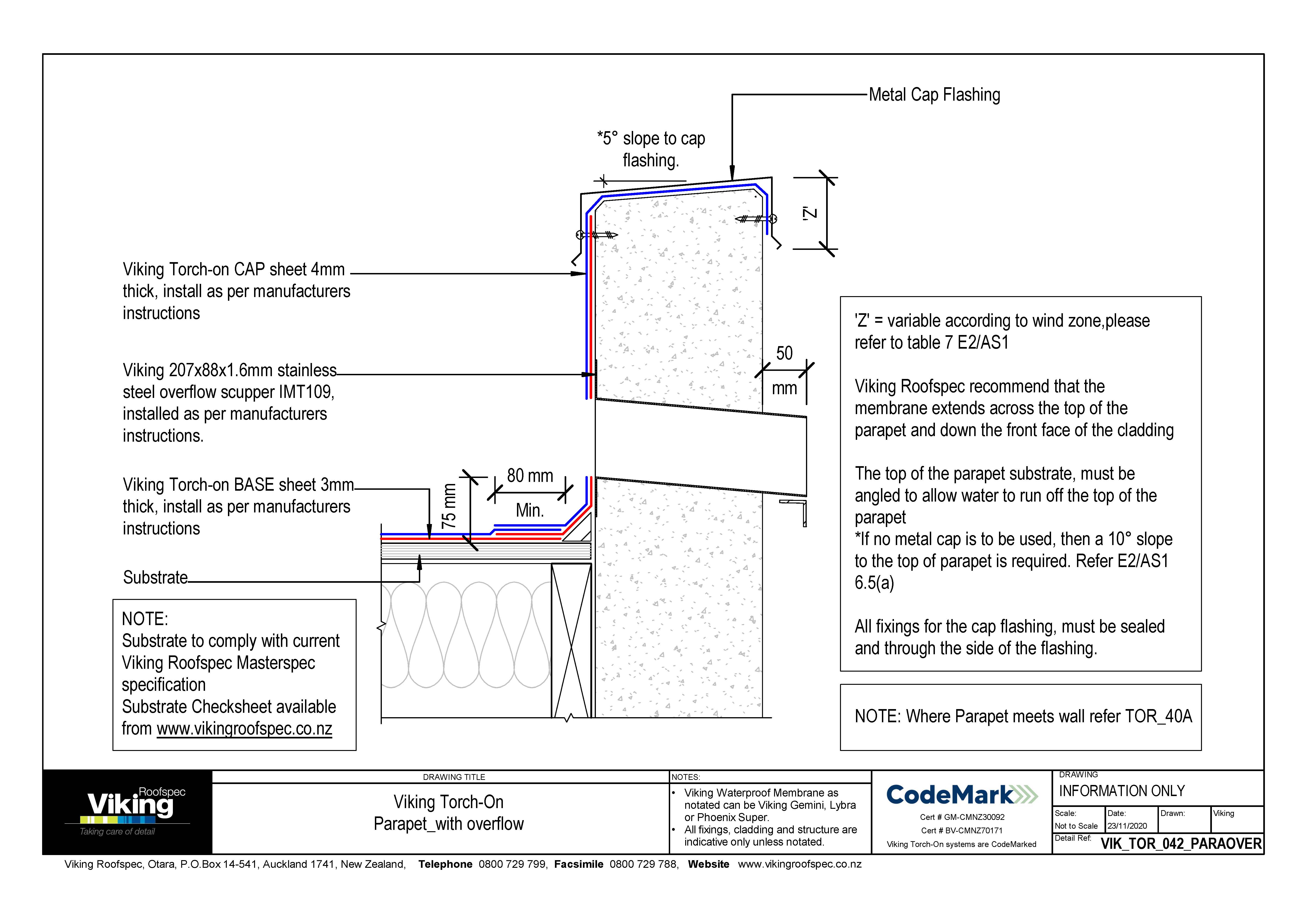 Parapet with Overflow 042
