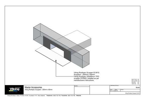 Scupper 200x80mm Model | Waterproofing & Roofing Systems