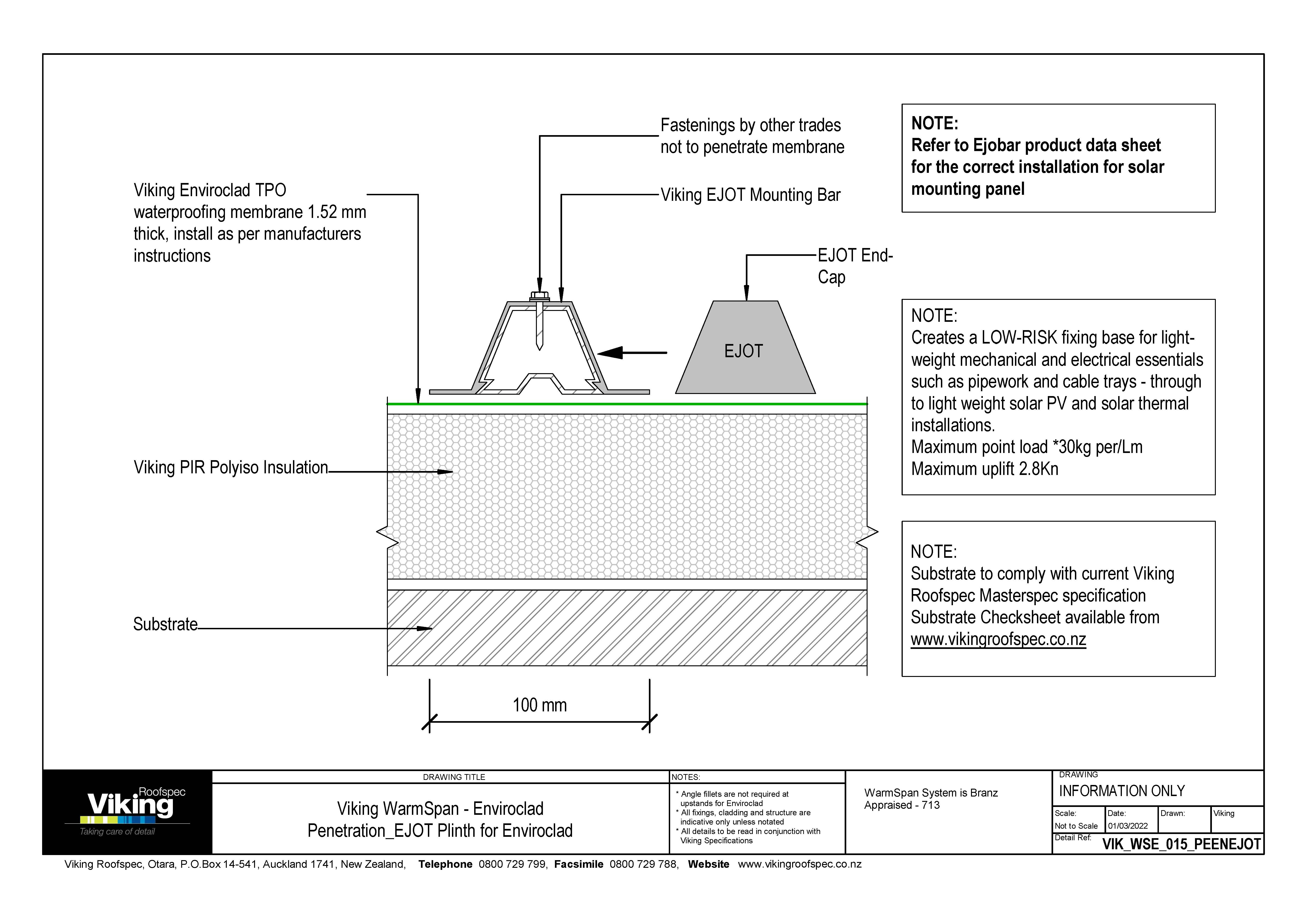 EJOT Plinth for Enviroclad 015
