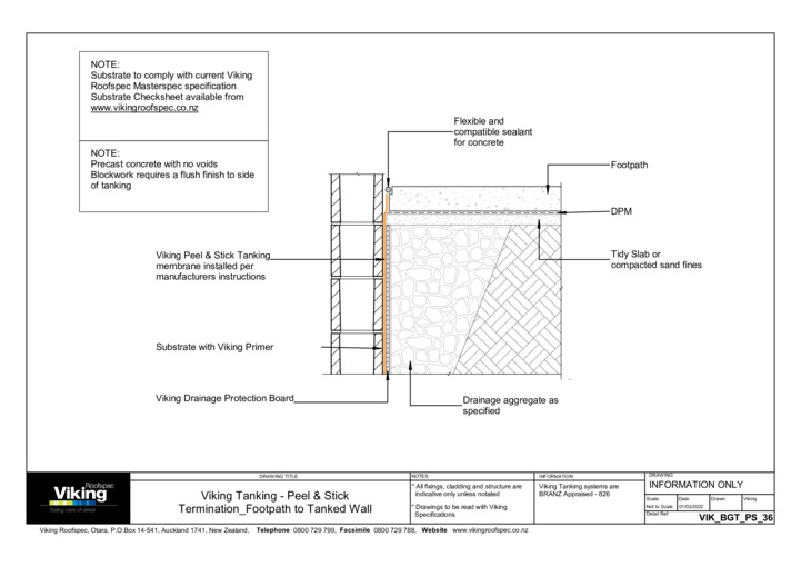 Footpath to Tanked Wall 36