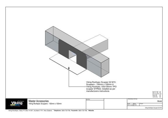Scupper 100x100mm Model | Waterproofing & Roofing Systems