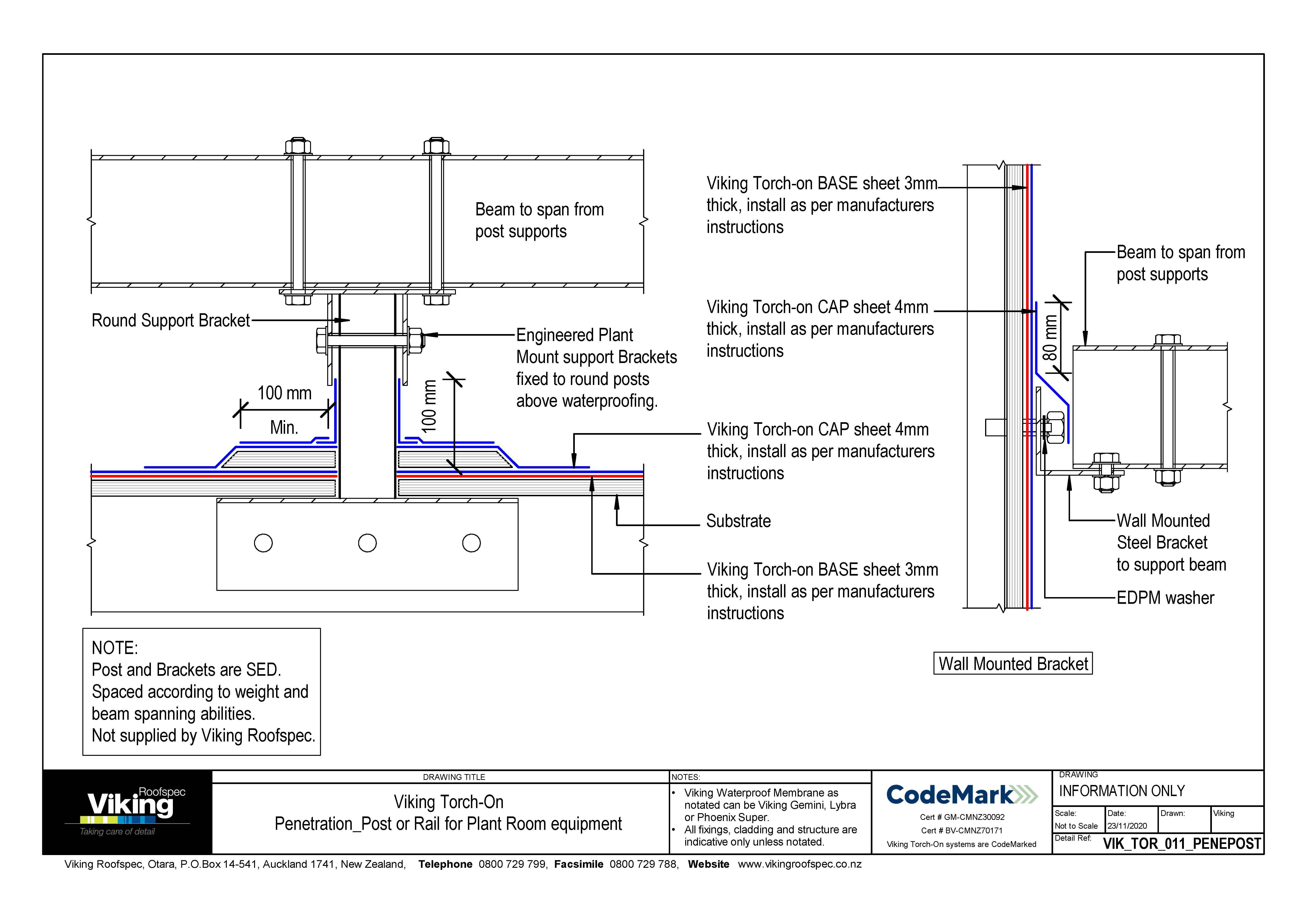 Post or Rail for Plant Room Equipment 011
