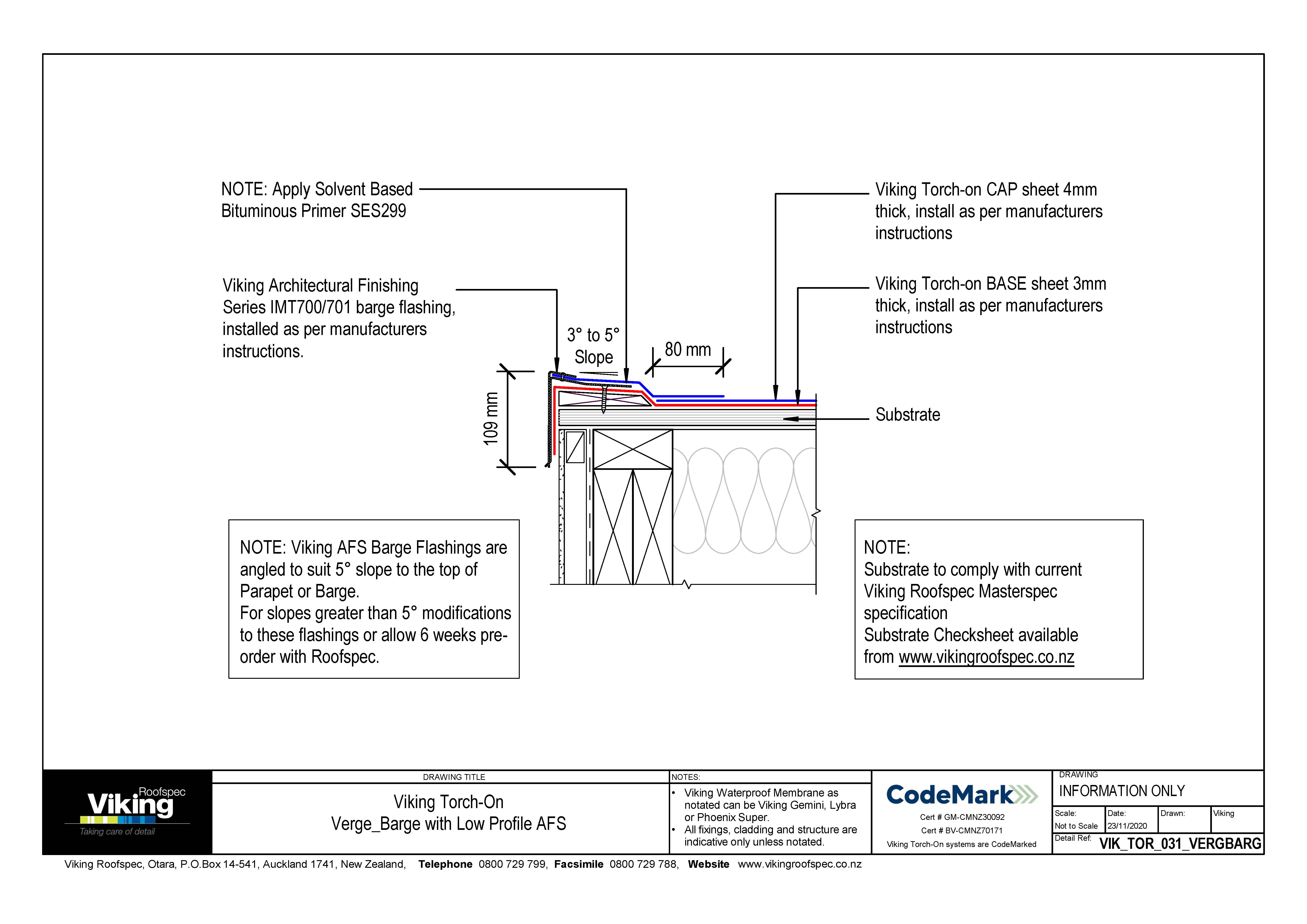 Verge Barge with Low-Profile AFS 031