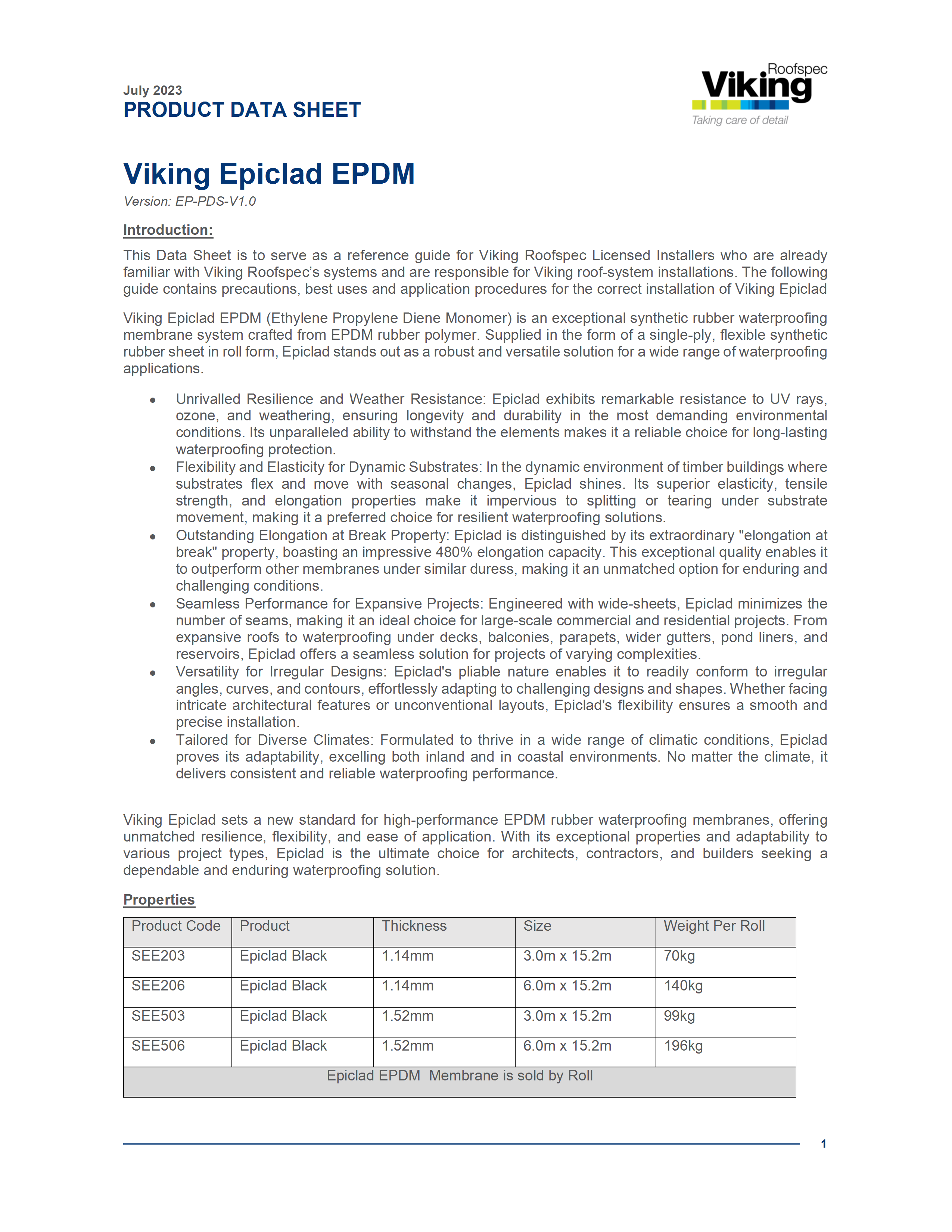 Viking Epiclad EPDM PDS
