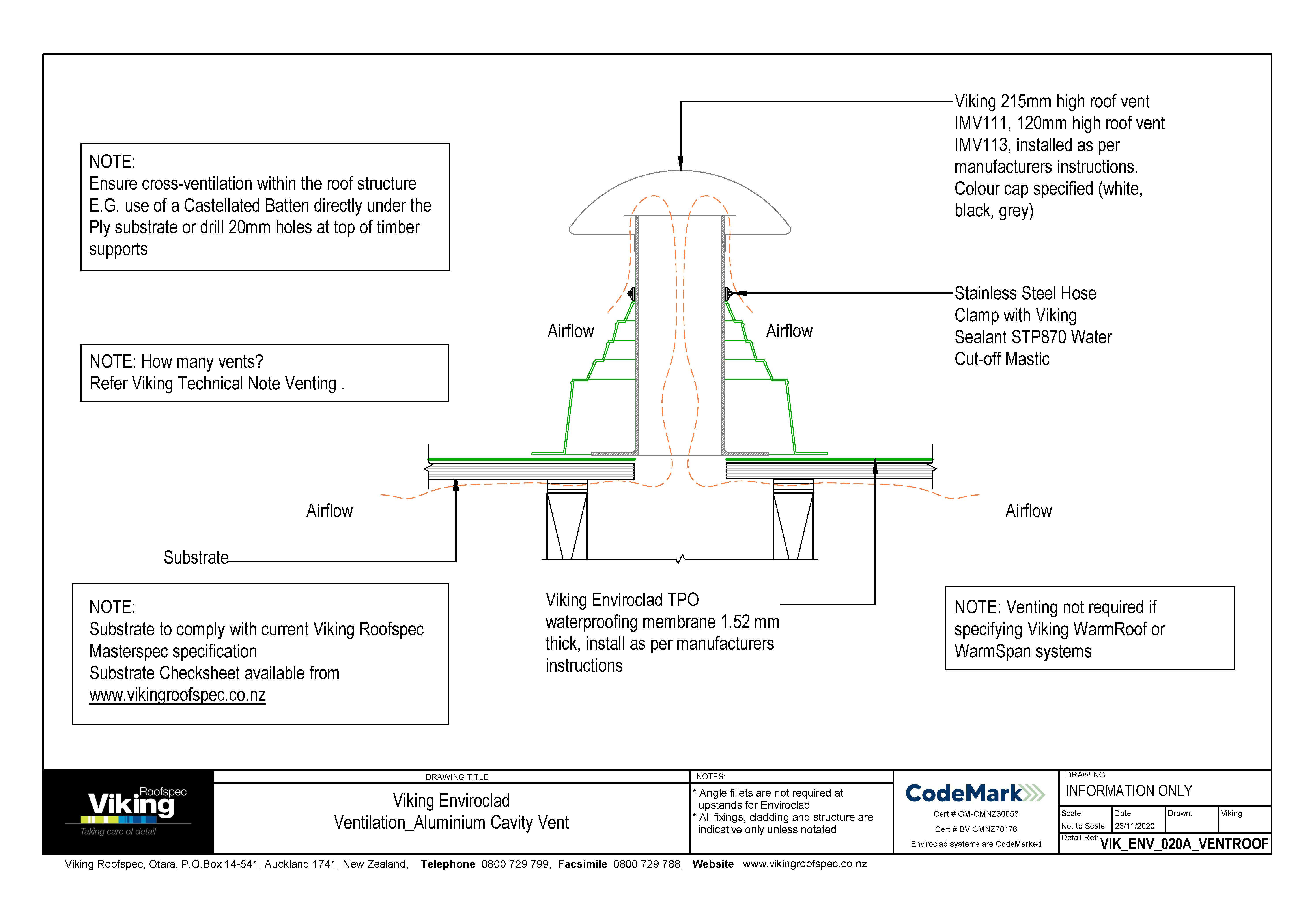 Ventilation Aluminum Cavity Vent 020a