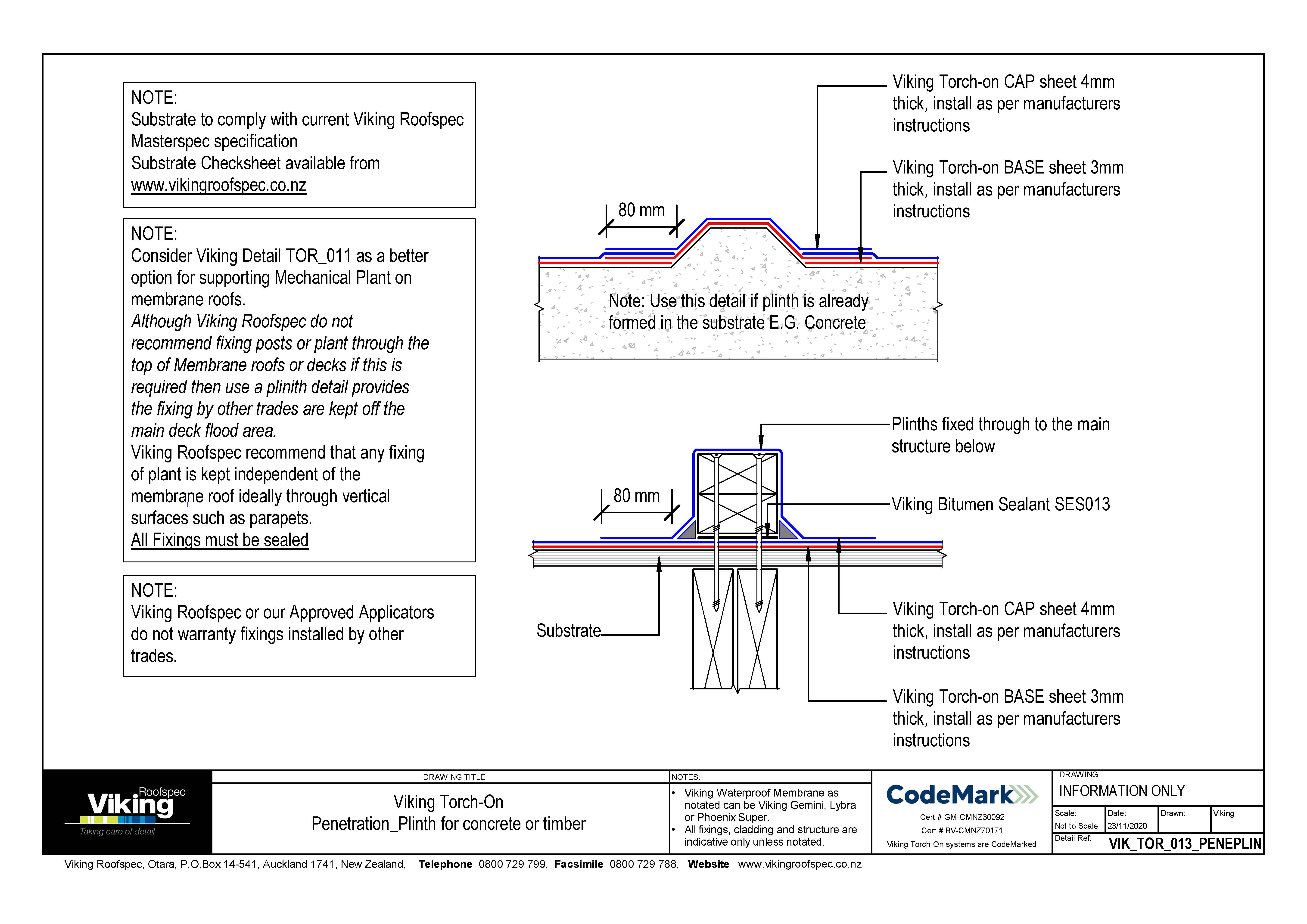 Plinth for Concrete or Timber 013