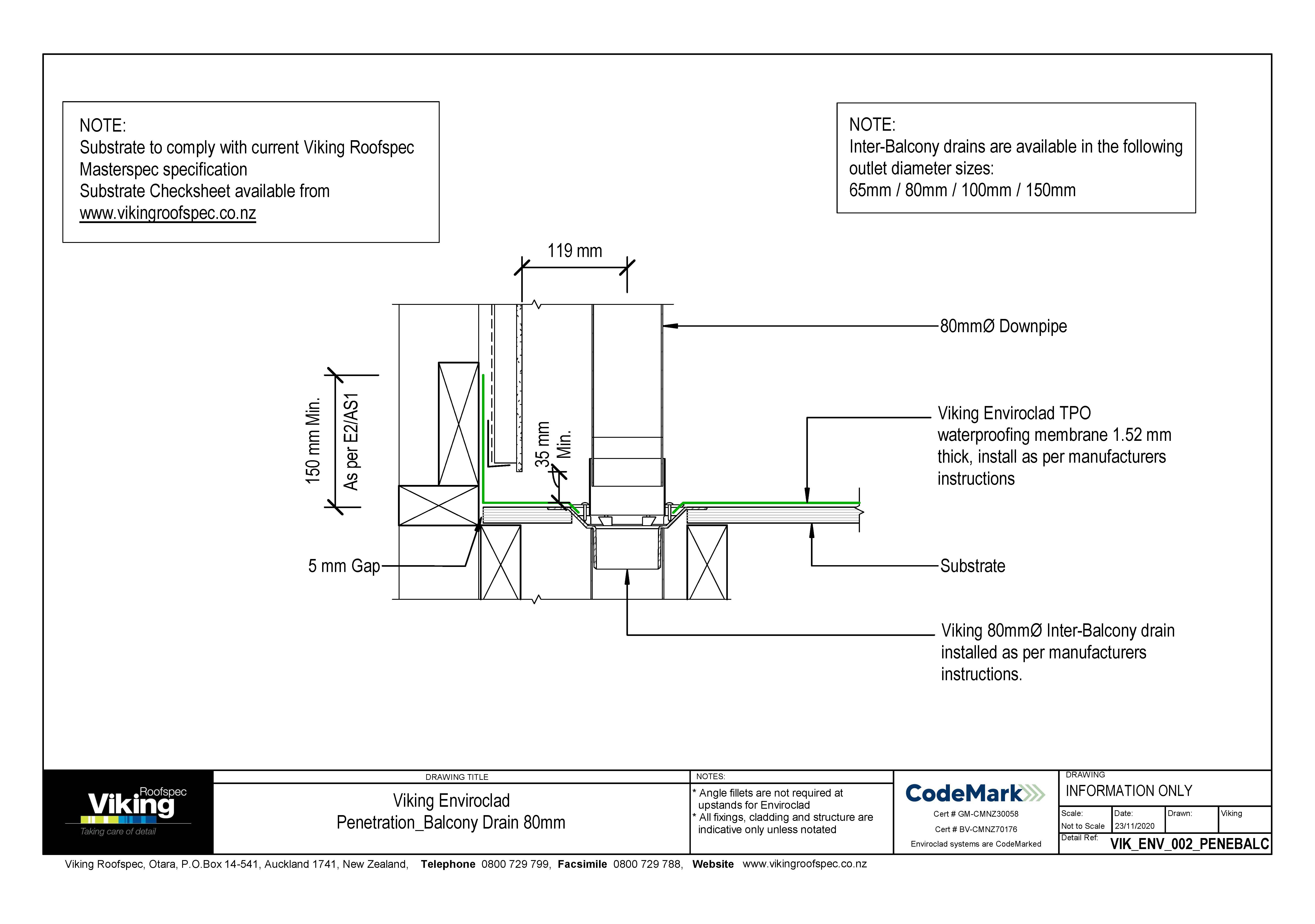 Balcony Drain 80mm 002