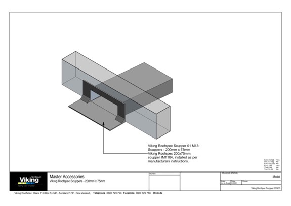 Scupper 200x75mm Model | Waterproofing & Roofing Systems